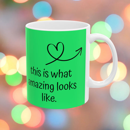 “Best Partner Ever” Gift For That Special Someone- Gift- Green Ceramic Mug 11oz