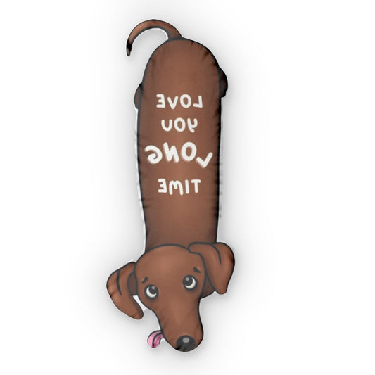 Love You Long Time Weiner Shaped Pillow-Gift