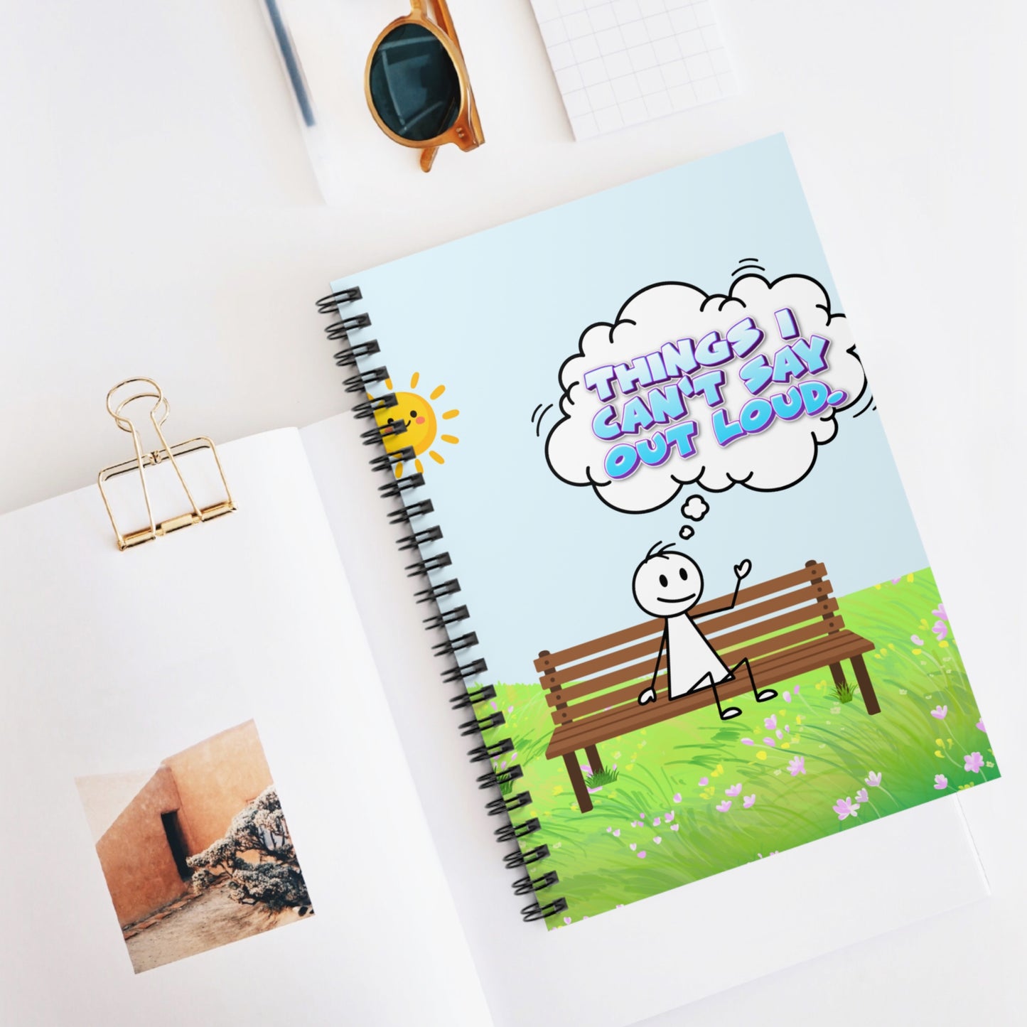 "Things I Can't Say Out Loud" Ruled Spiral Notebook