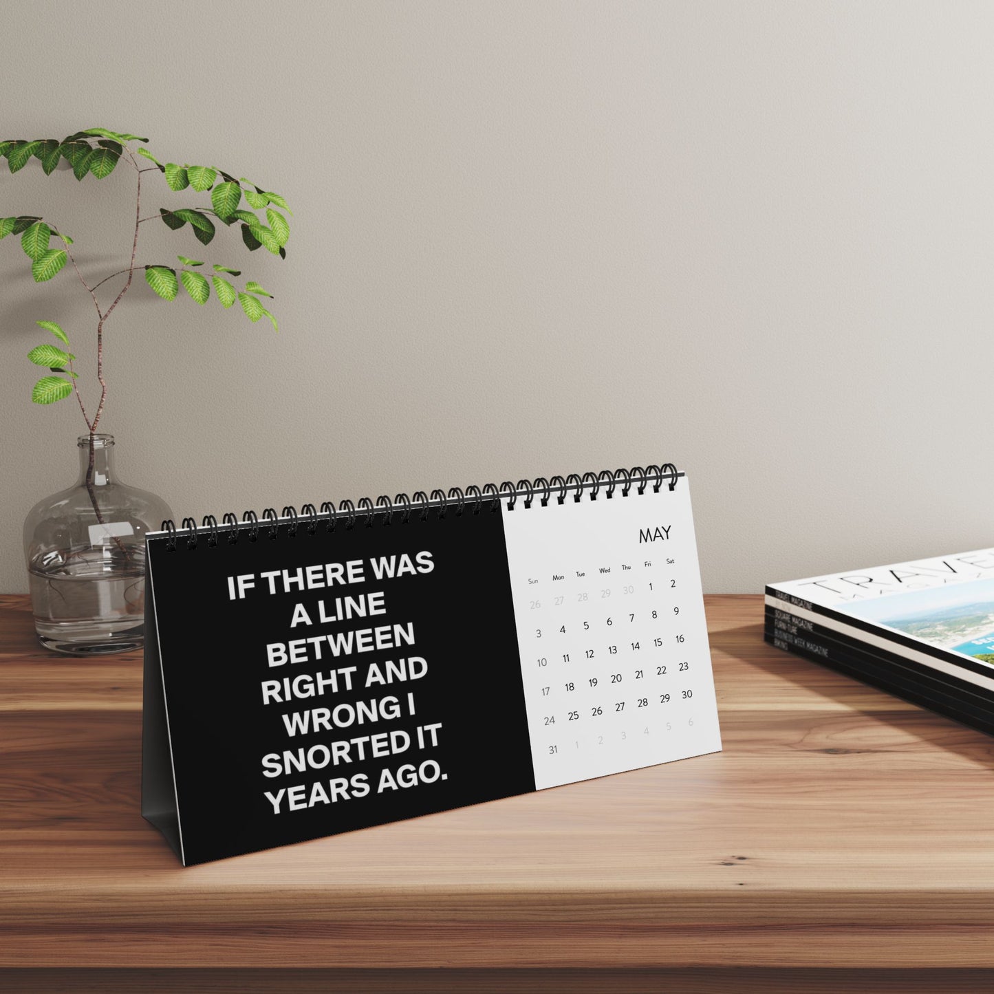 Funny quotes from rehab Desk Calendar 2026 — Humorous Quote Desktop Calendar