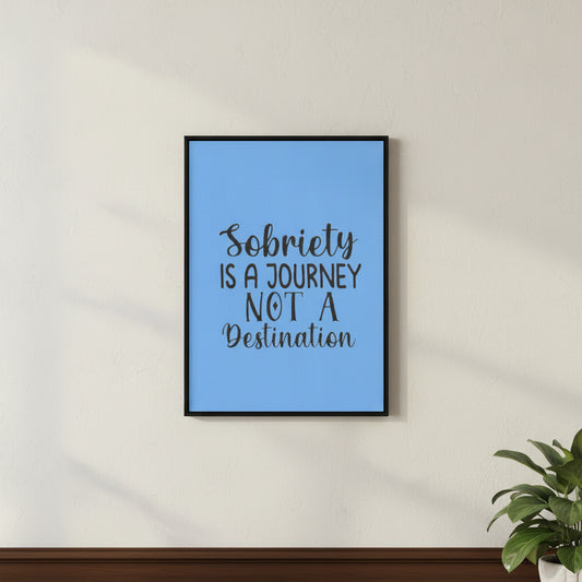 Canvas Tile - Sobriety is a Journey Wall Decor