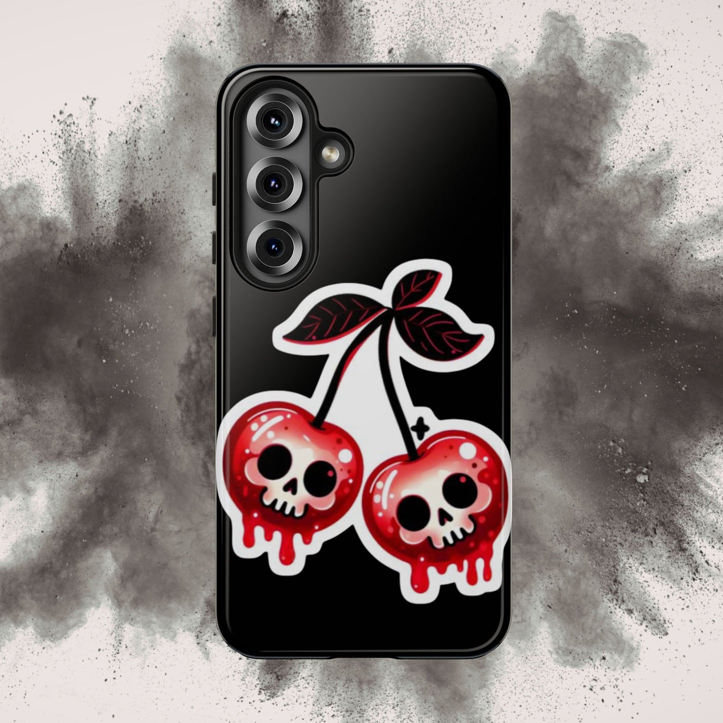 Tough Phone Case — Dripping Skull Cherries Graphic