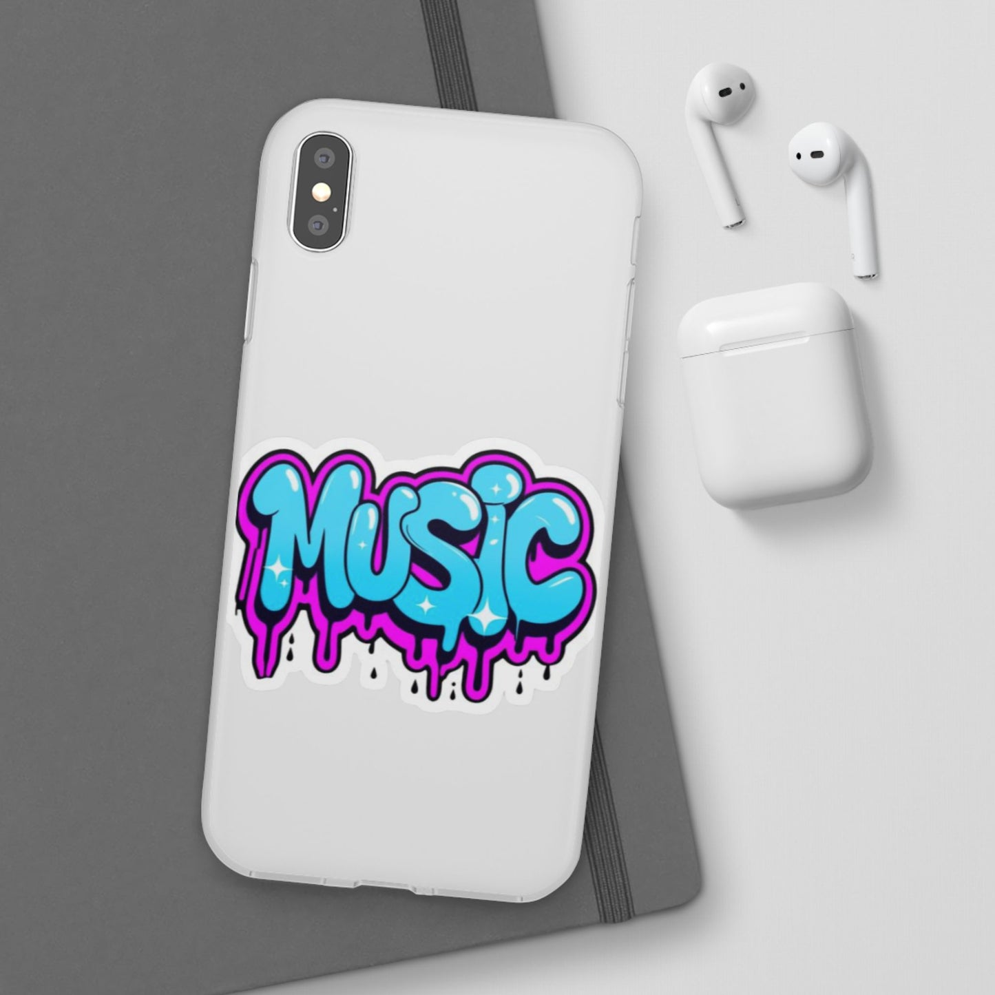 Music Graffiti Phone Case — Trendy Flexible Protective Cover