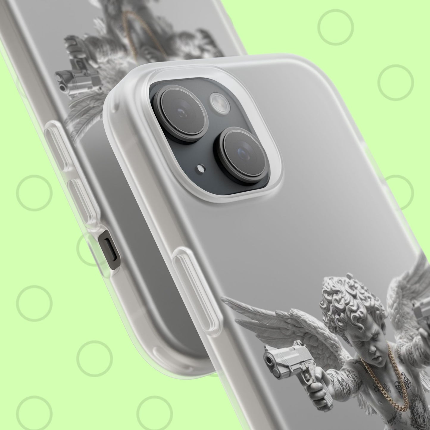 Cherub with Guns Phone Case — Edgy Angel iPhone Case