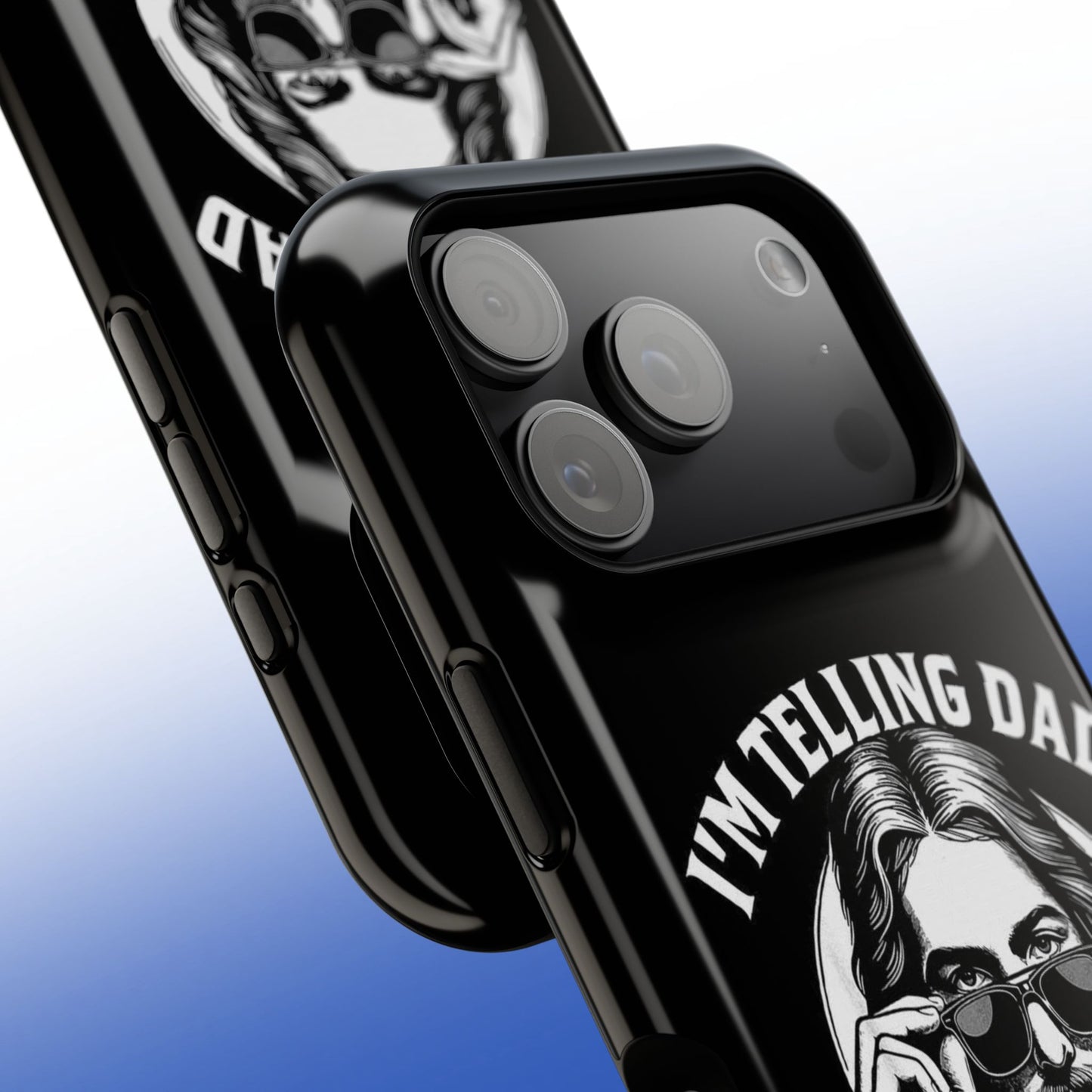 Phone Case — “I’m Telling Dad” Retro Jesus Graphic Impact-Resistant Case
