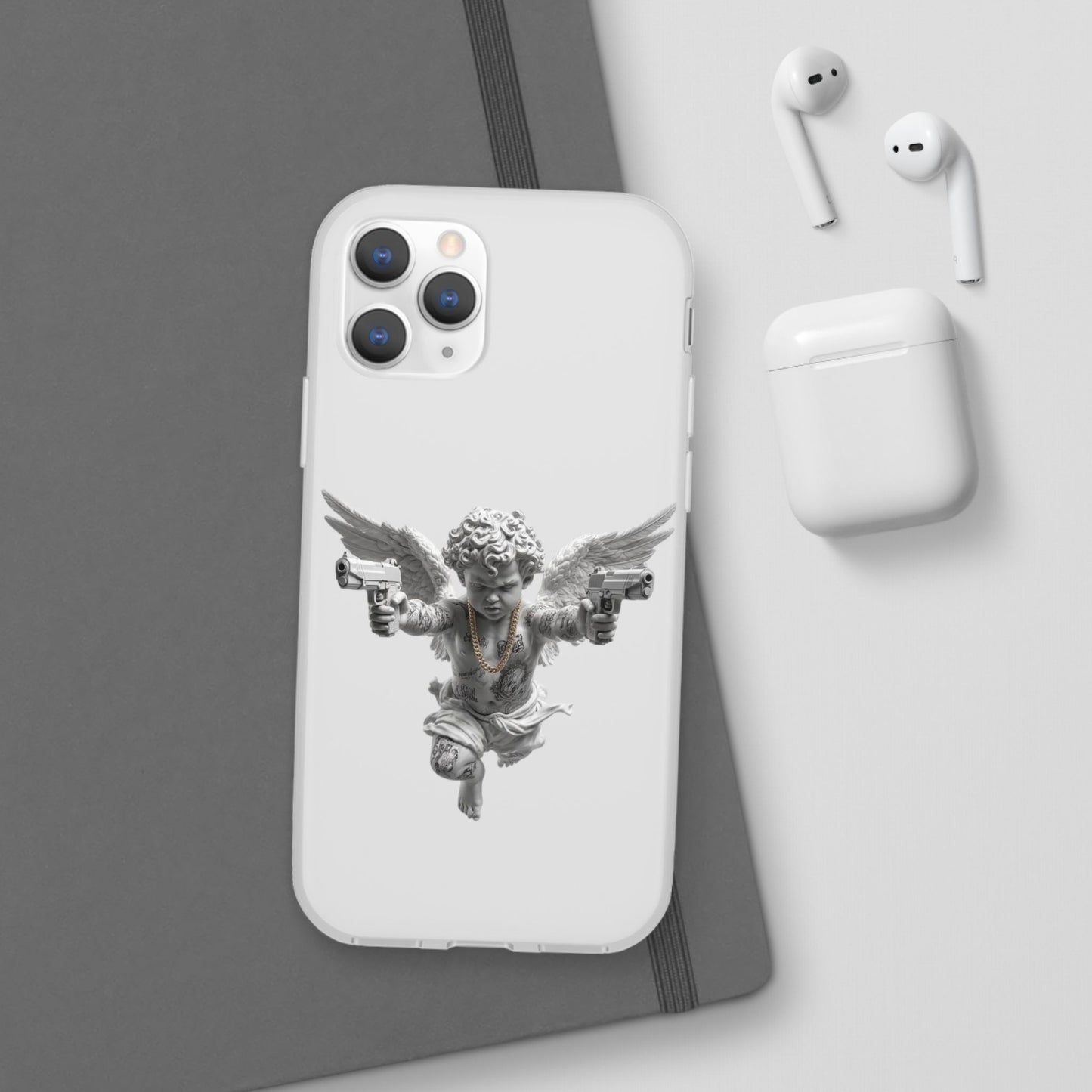 Cherub with Guns Phone Case — Edgy Angel iPhone Case