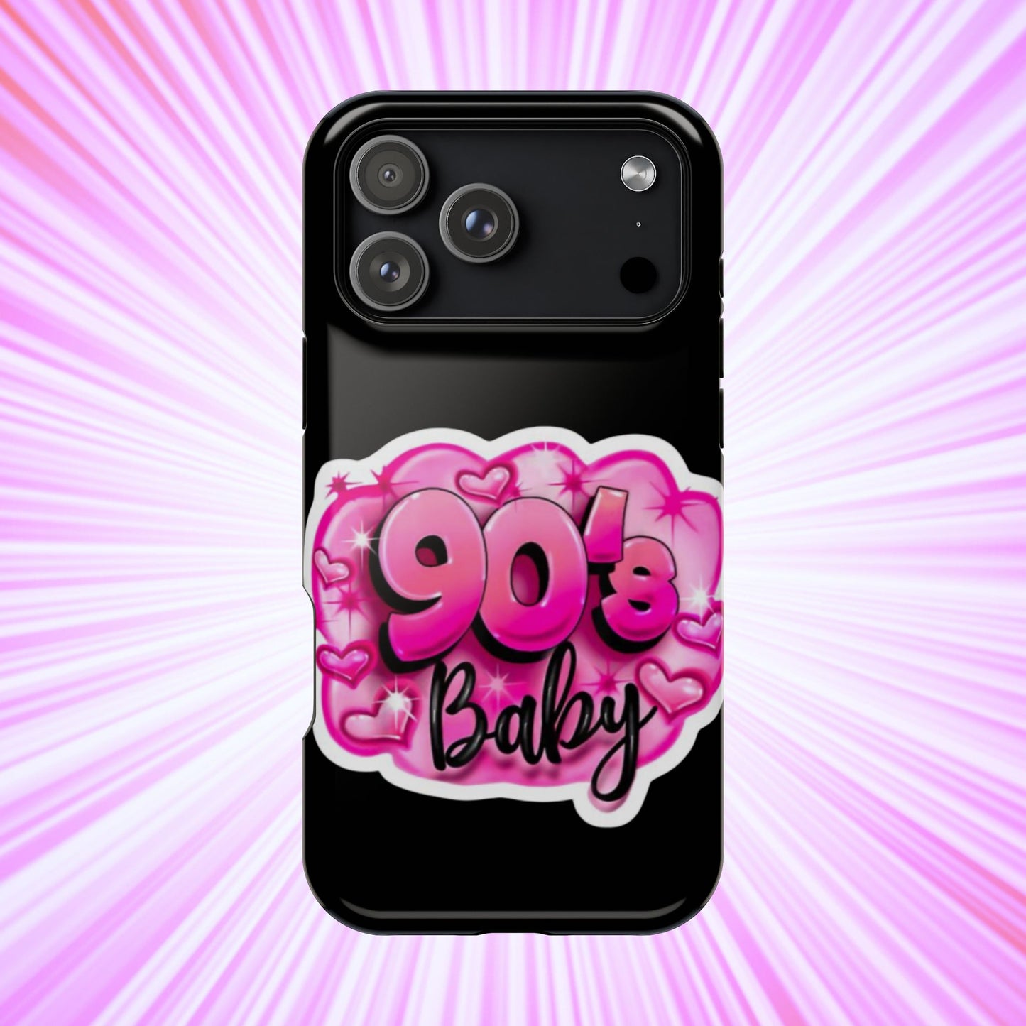 Impact-Resistant Case — "90's Baby" Pink Retro Graphic