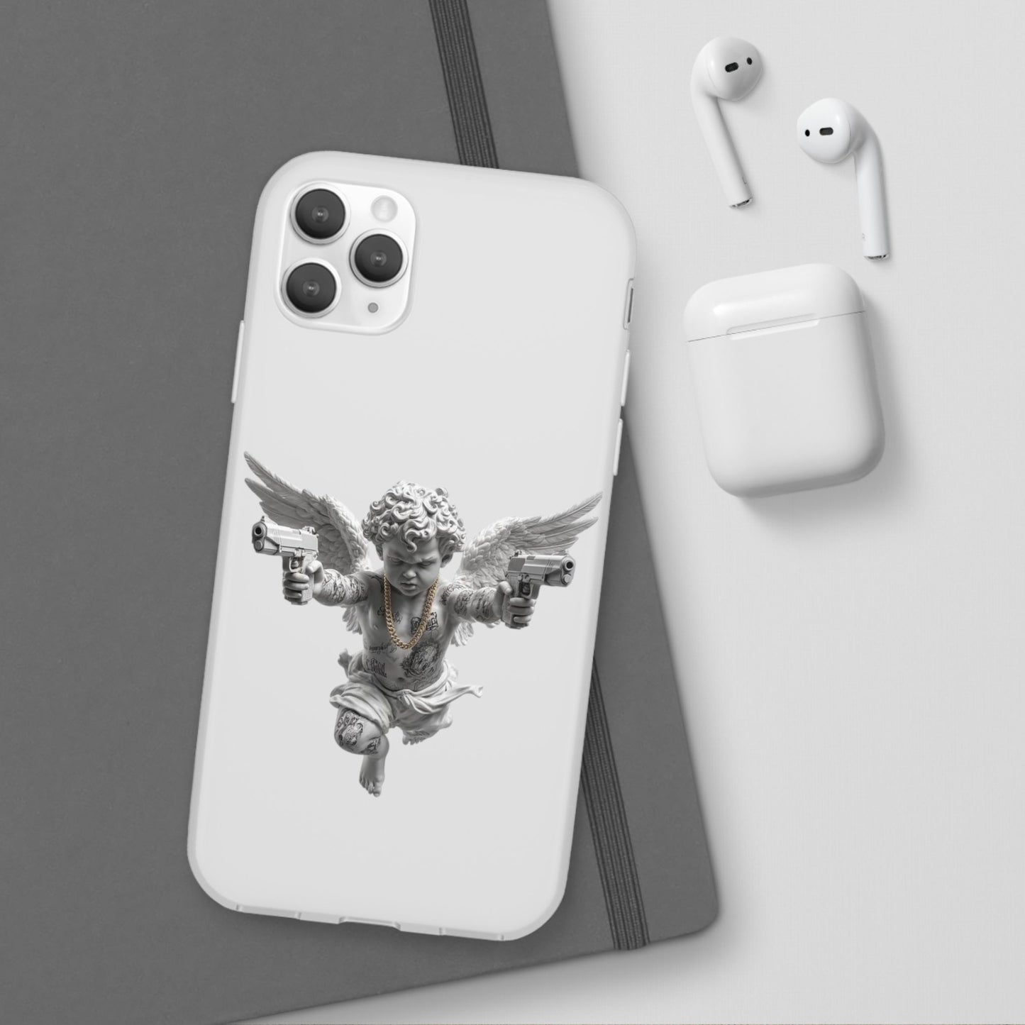 Cherub with Guns Phone Case — Edgy Angel iPhone Case
