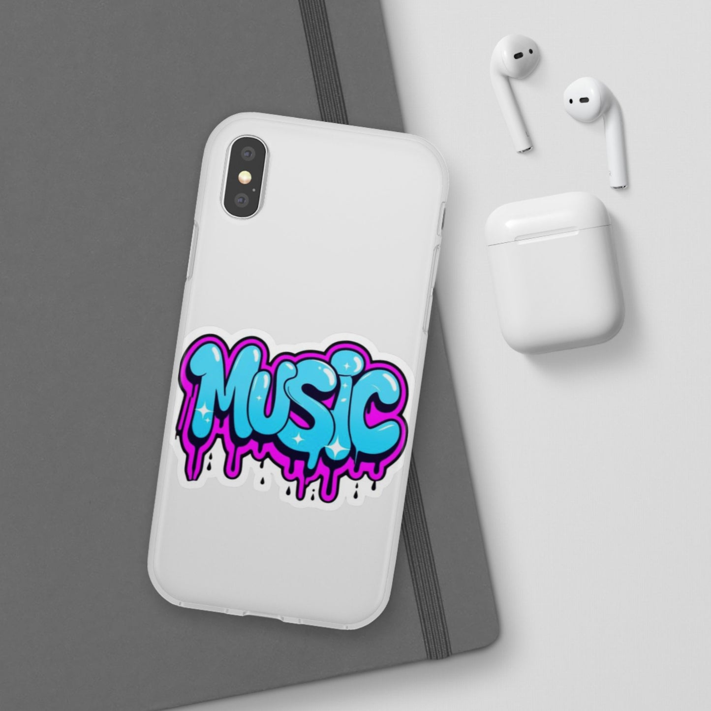 Music Graffiti Phone Case — Trendy Flexible Protective Cover