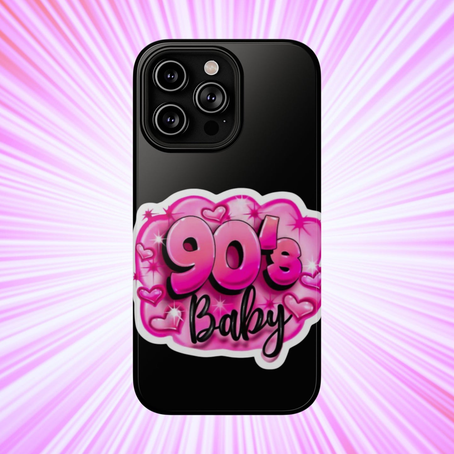 Impact-Resistant Case — "90's Baby" Pink Retro Graphic