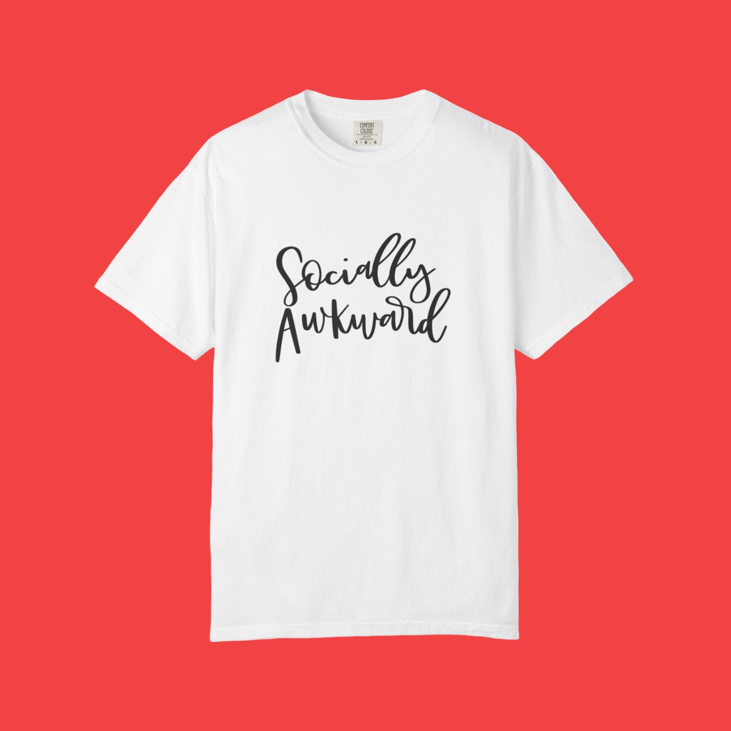 Socially Awkward Unisex Tee, Casual Wear, Gift for Introverts, Funny Shirt, Trendy Fashion
