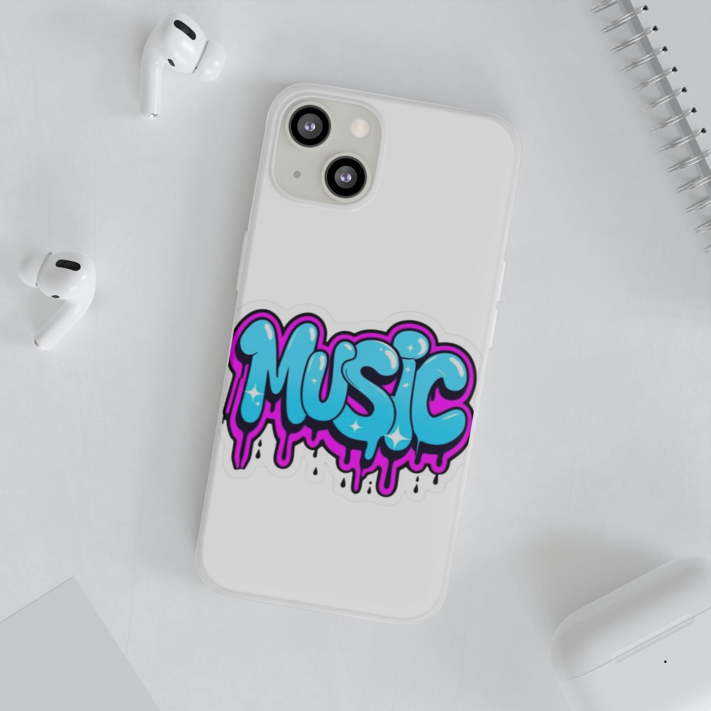 Music Graffiti Phone Case — Trendy Flexible Protective Cover