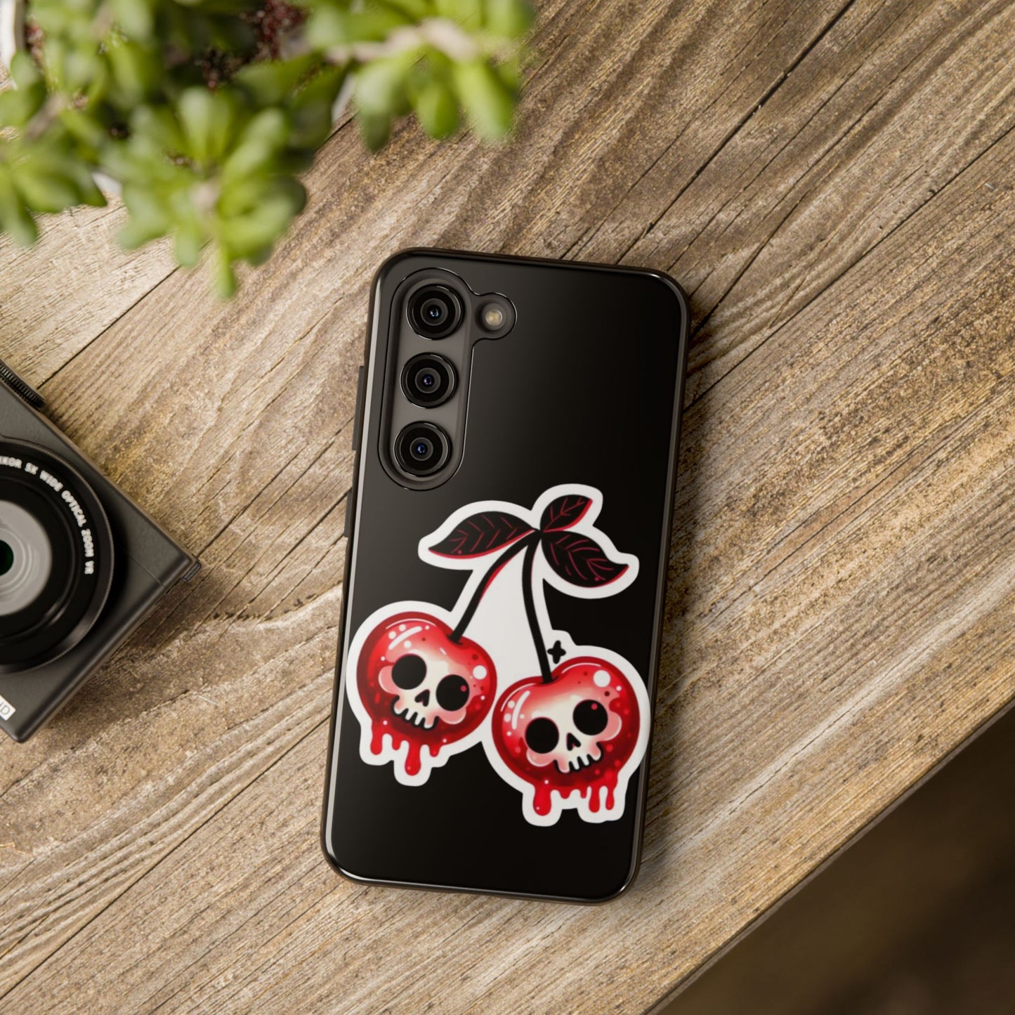 Tough Phone Case — Dripping Skull Cherries Graphic