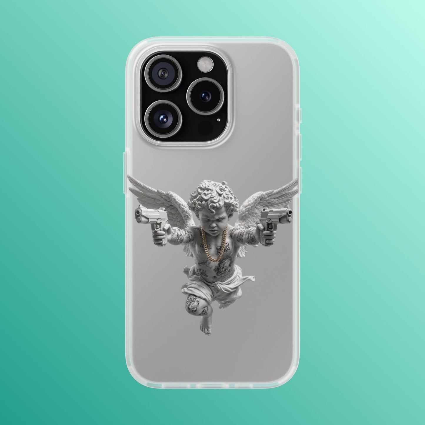 Cherub with Guns Phone Case — Edgy Angel iPhone Case