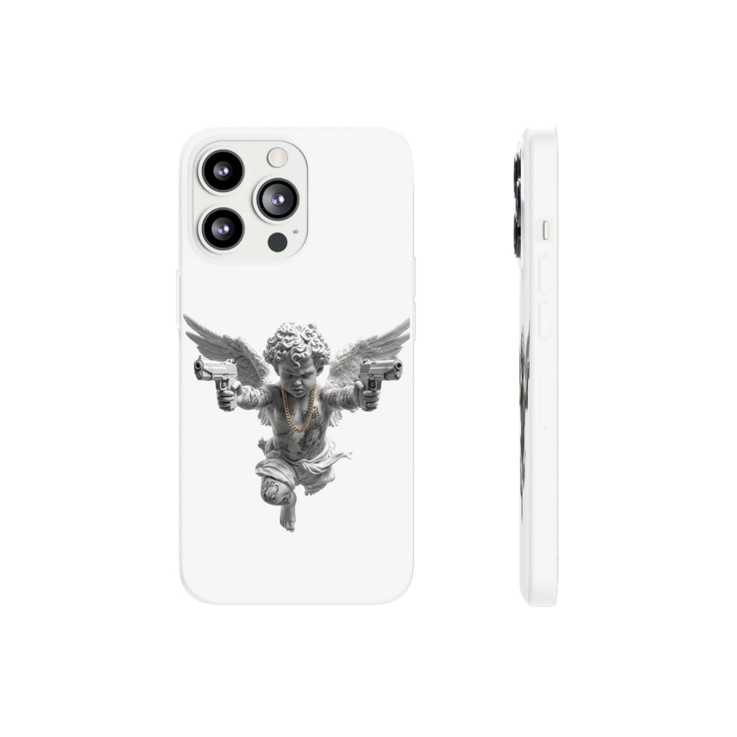Cherub with Guns Phone Case — Edgy Angel iPhone Case