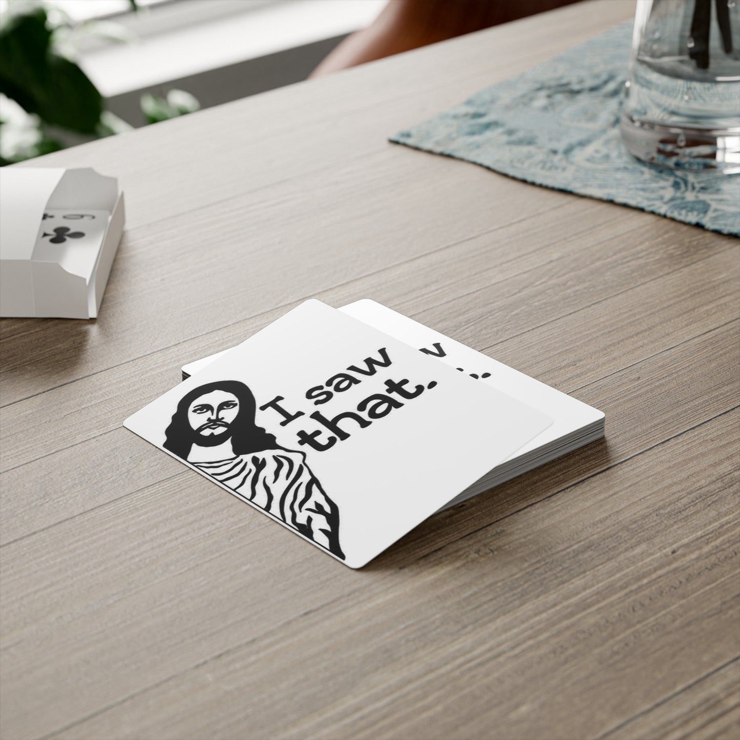 "I Saw That" Jesus Poker Cards