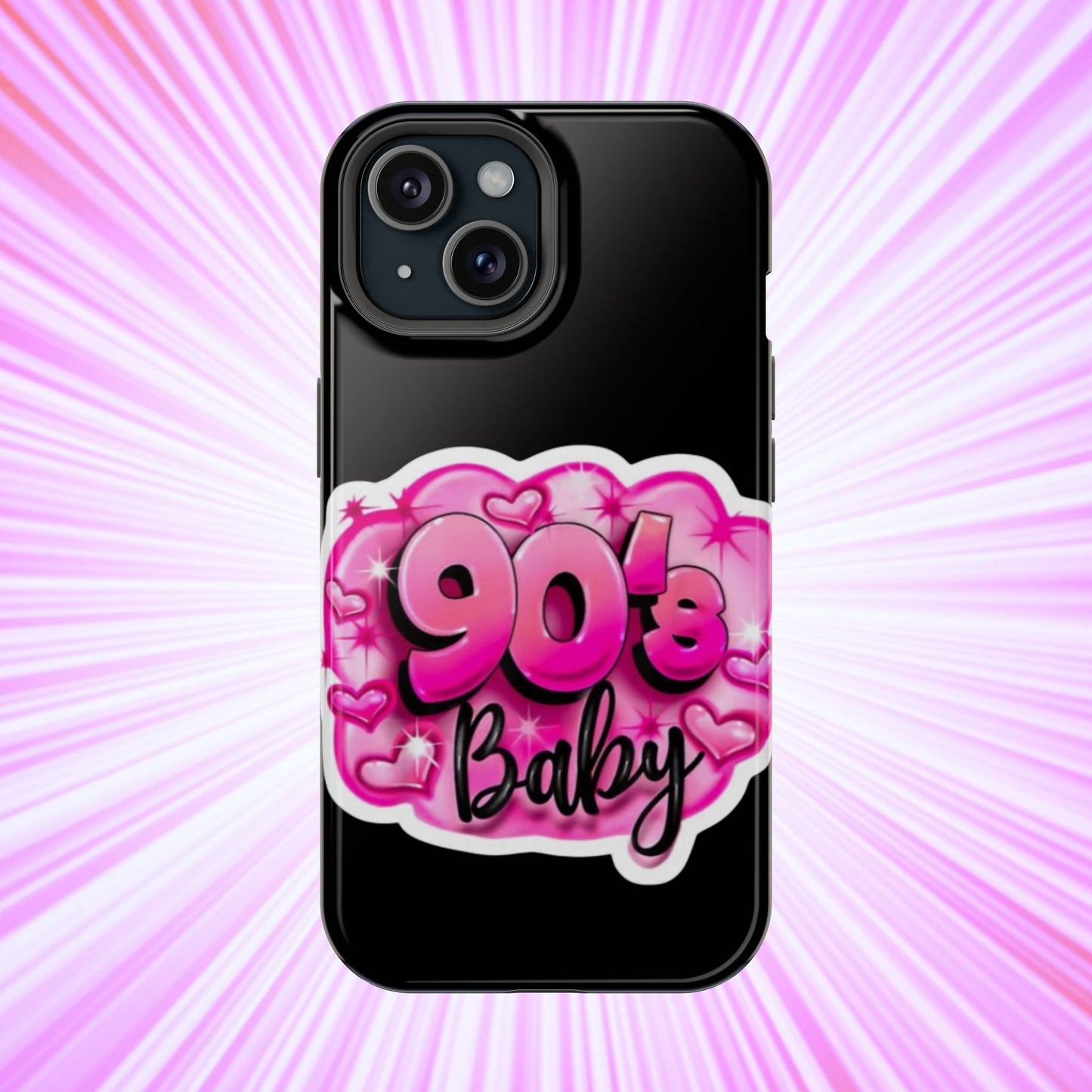 Impact-Resistant Case — "90's Baby" Pink Retro Graphic