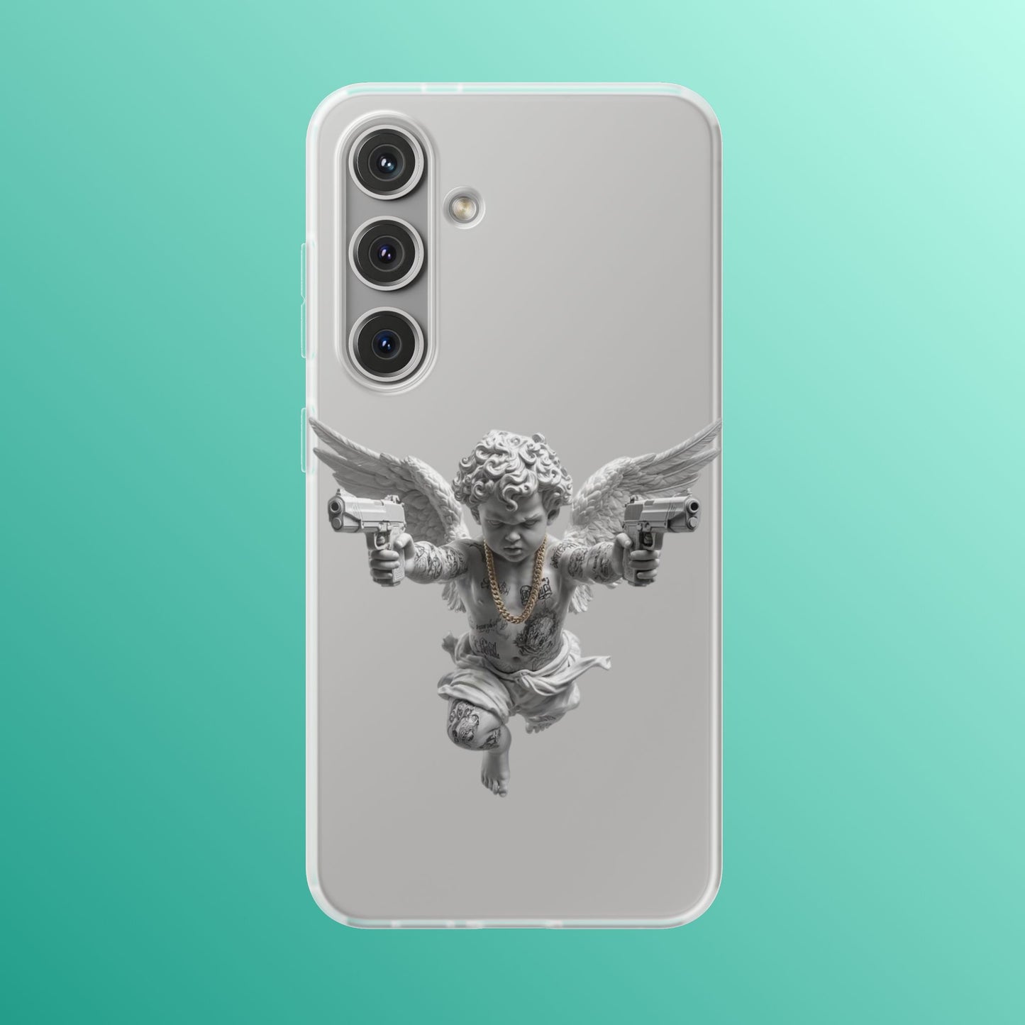 Cherub with Guns Phone Case — Edgy Angel iPhone Case