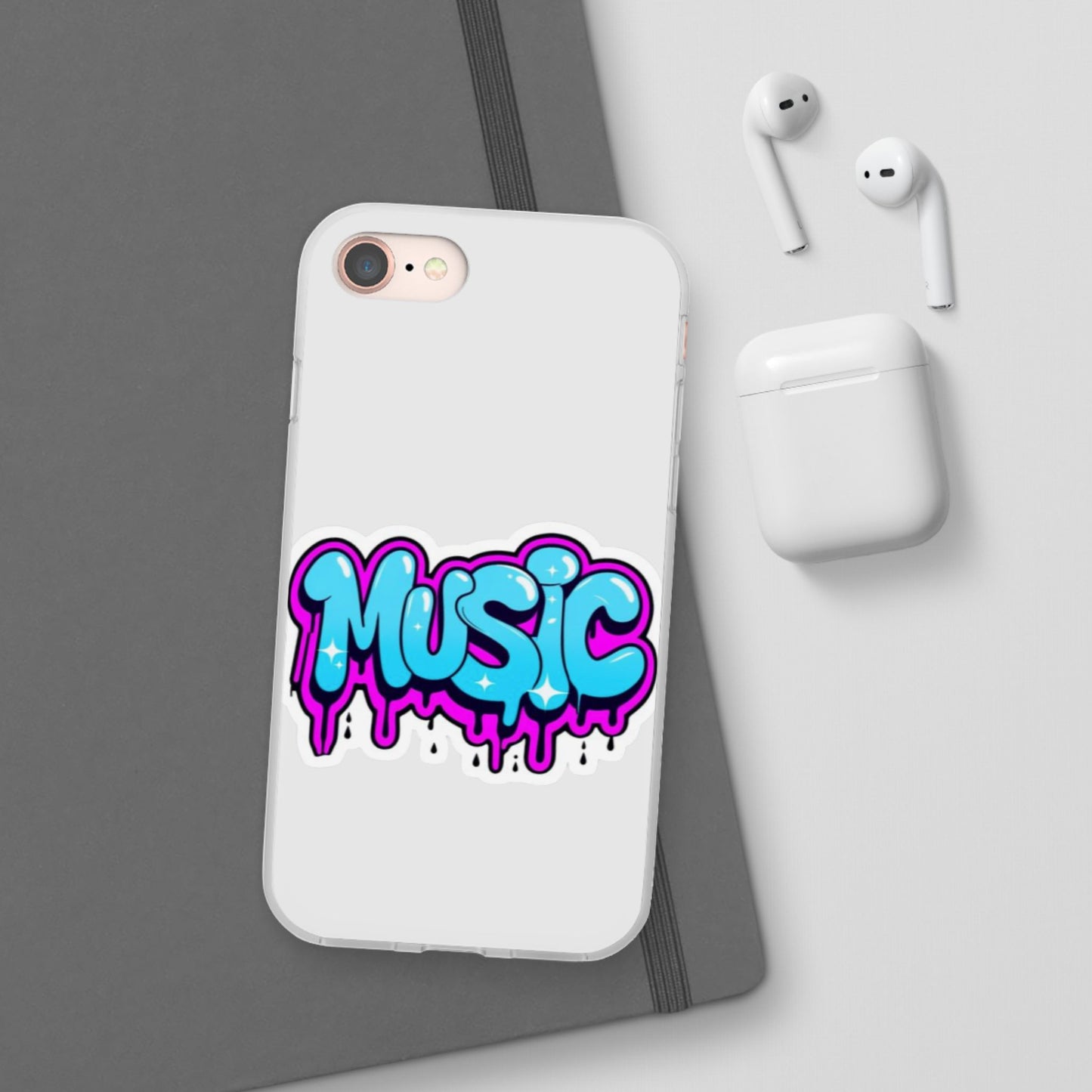 Music Graffiti Phone Case — Trendy Flexible Protective Cover
