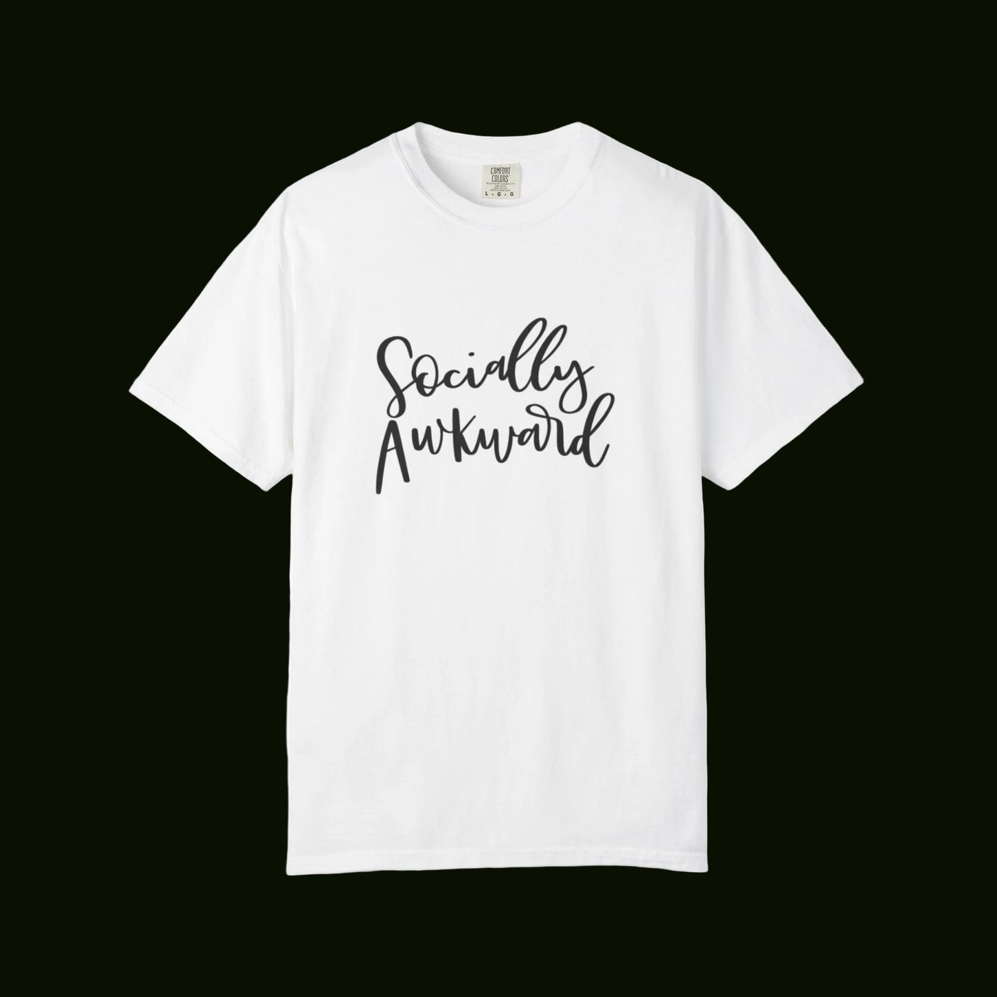 Socially Awkward Unisex Tee, Casual Wear, Gift for Introverts, Funny Shirt, Trendy Fashion