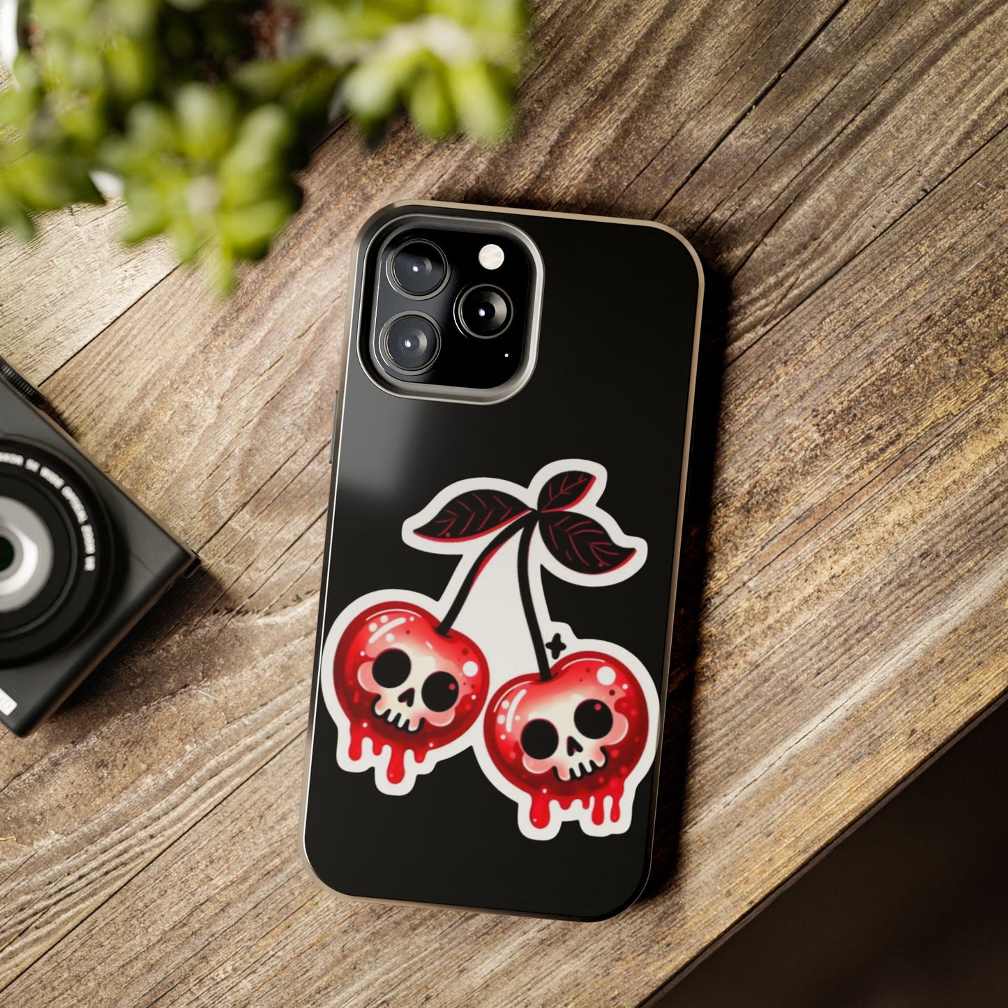 Tough Phone Case — Dripping Skull Cherries Graphic