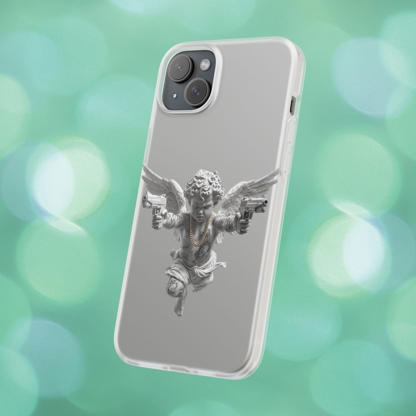 Cherub with Guns Phone Case — Edgy Angel iPhone Case