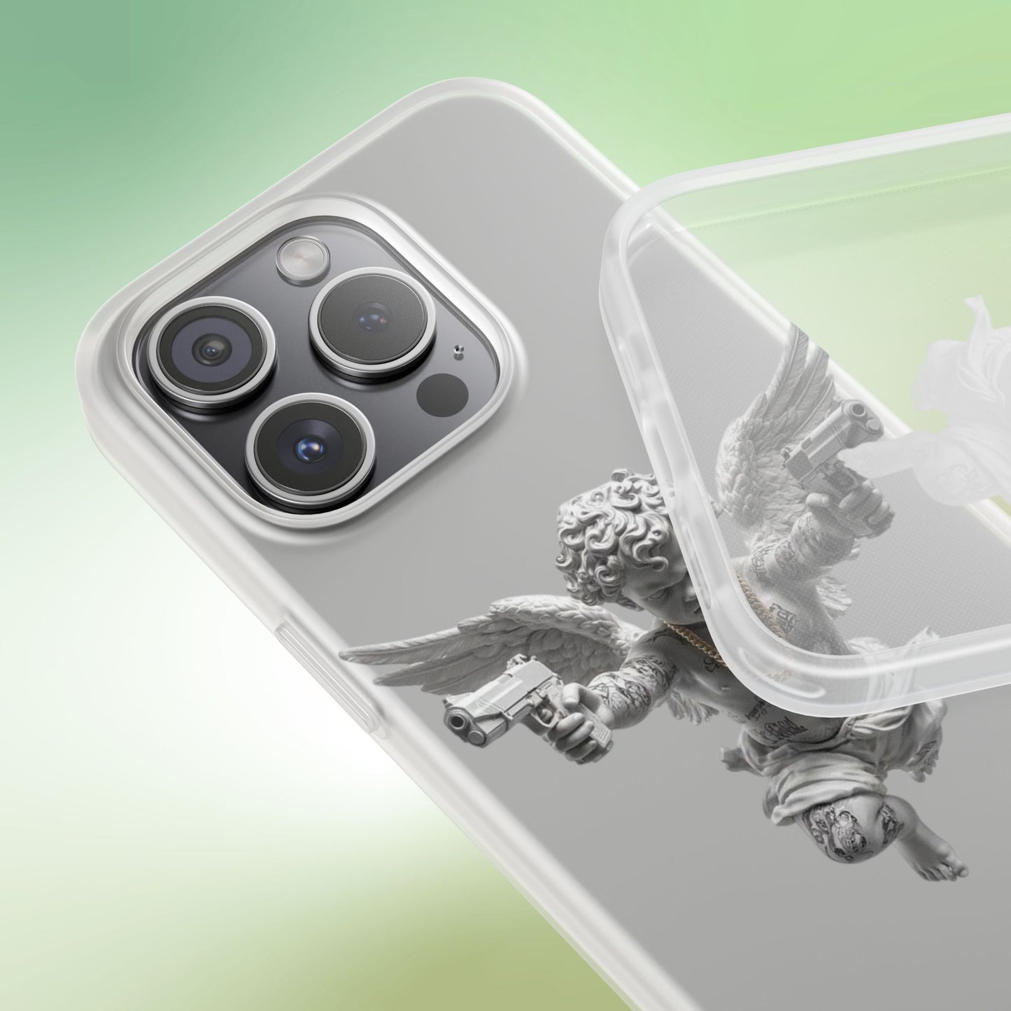 Cherub with Guns Phone Case — Edgy Angel iPhone Case