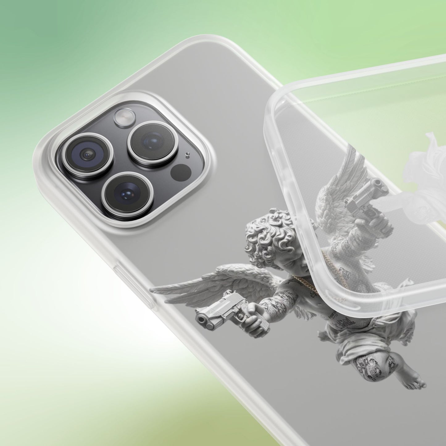 Cherub with Guns Phone Case — Edgy Angel iPhone Case