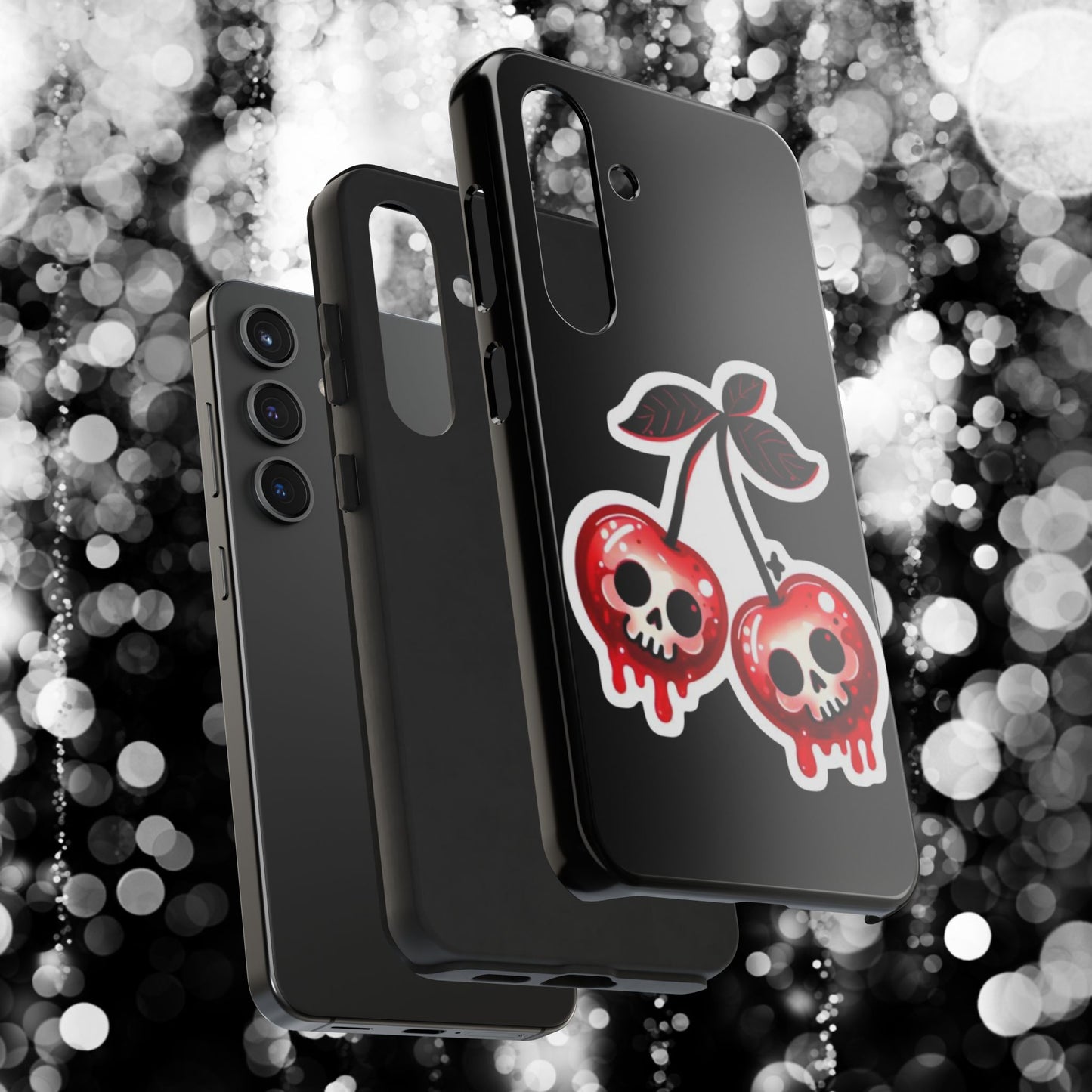 Tough Phone Case — Dripping Skull Cherries Graphic