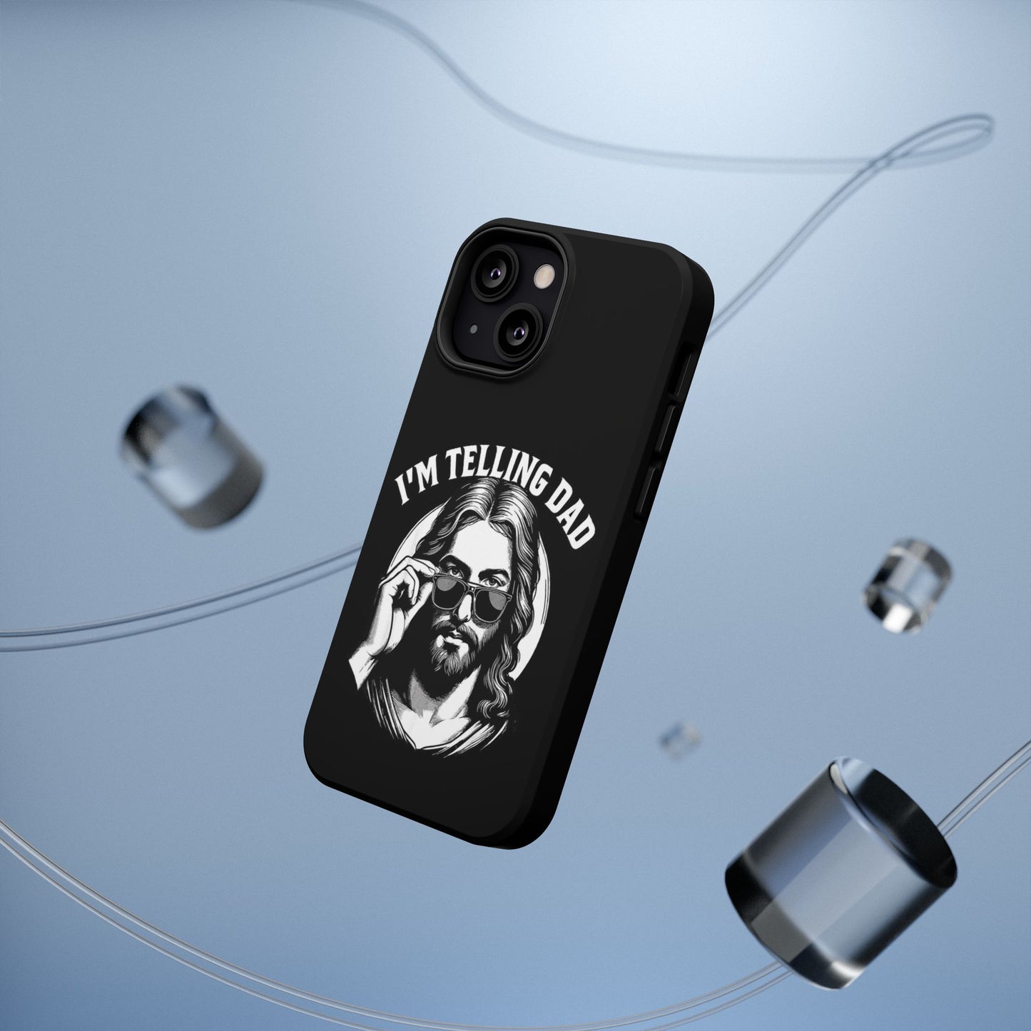 Phone Case — “I’m Telling Dad” Retro Jesus Graphic Impact-Resistant Case