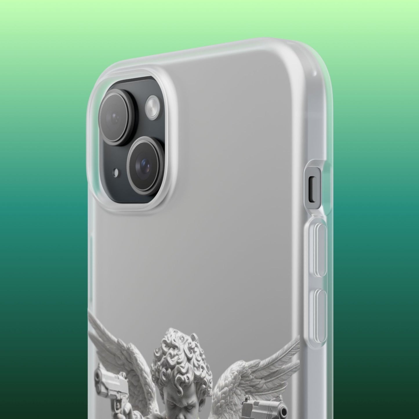 Cherub with Guns Phone Case — Edgy Angel iPhone Case
