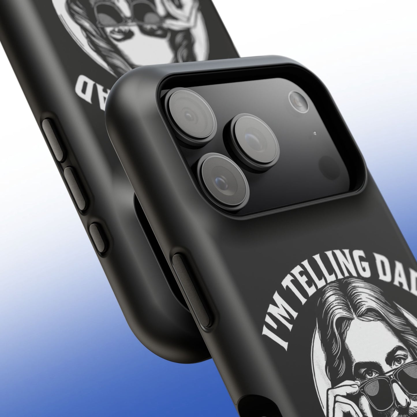 Phone Case — “I’m Telling Dad” Retro Jesus Graphic Impact-Resistant Case