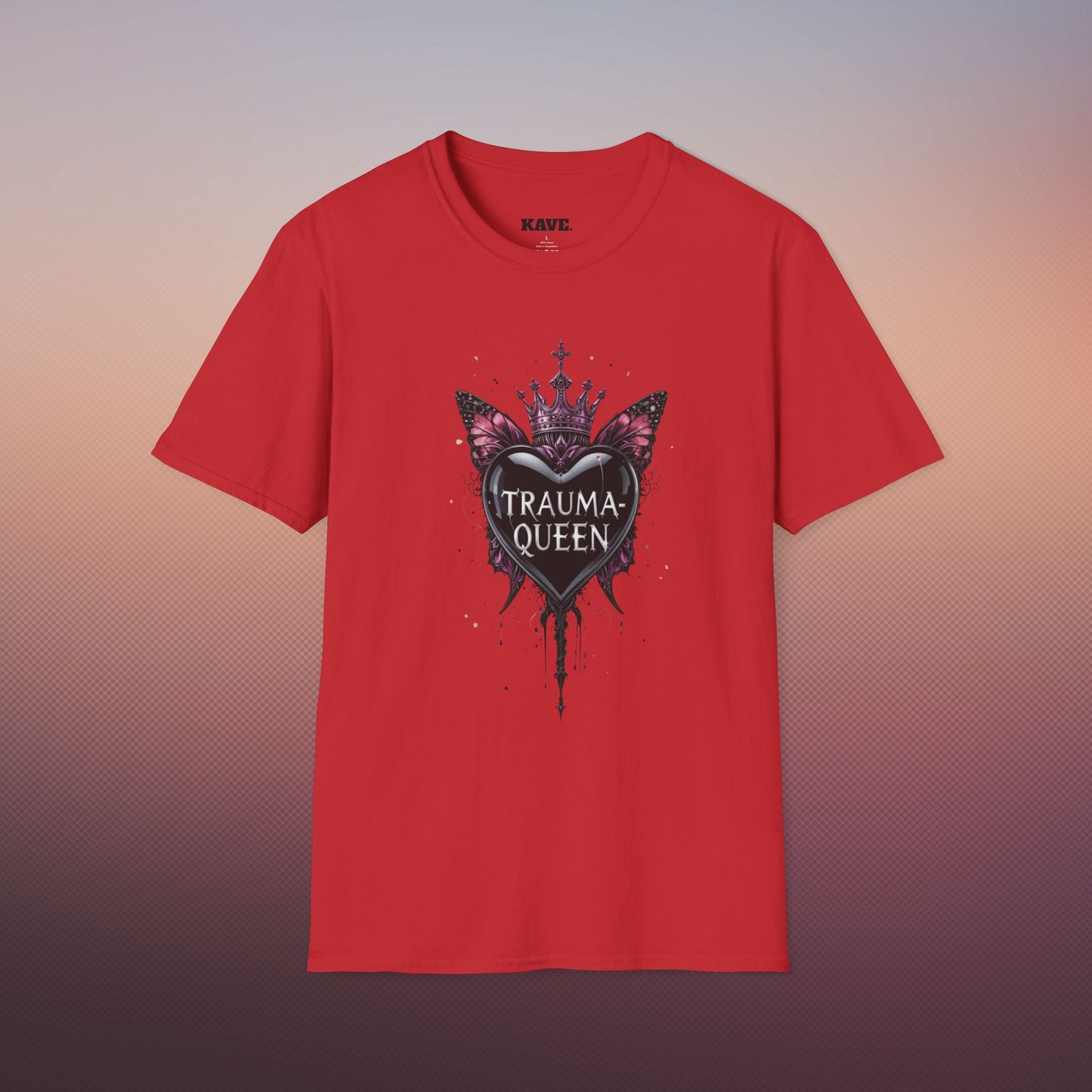 Trauma Queen T-Shirt — Gothic Crown Heart Graphic Tee