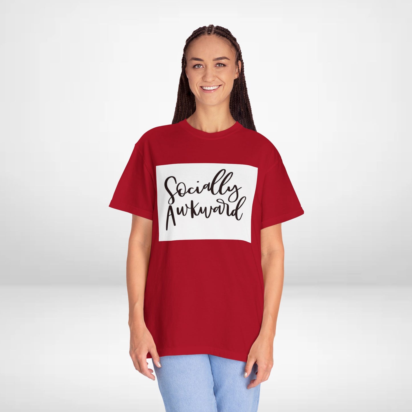 Socially Awkward Unisex Tee, Casual Wear, Gift for Introverts, Funny Shirt, Trendy Fashion