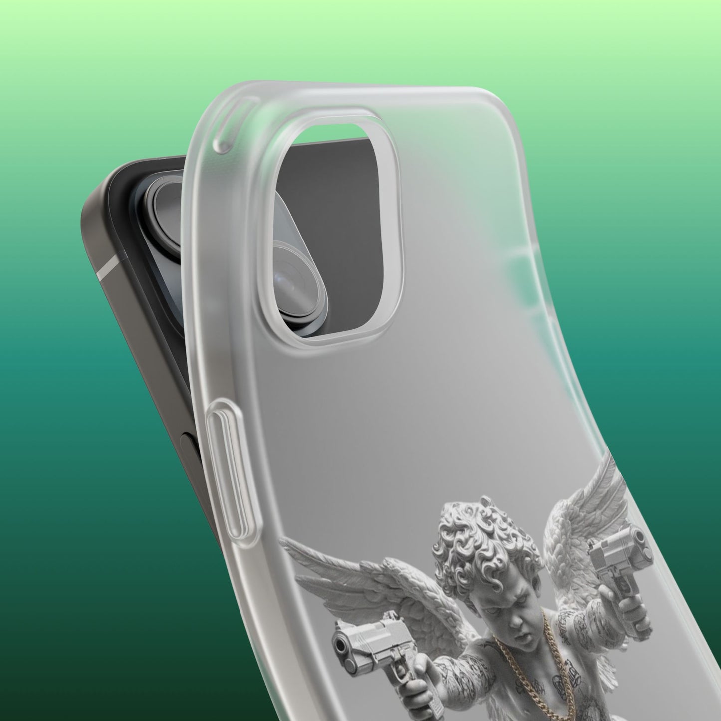 Cherub with Guns Phone Case — Edgy Angel iPhone Case