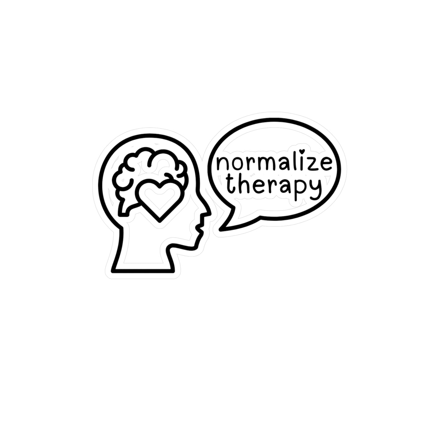 Normalize Therapy Vinyl Decal Sticker — Mental Health Awareness Kiss-Cut
