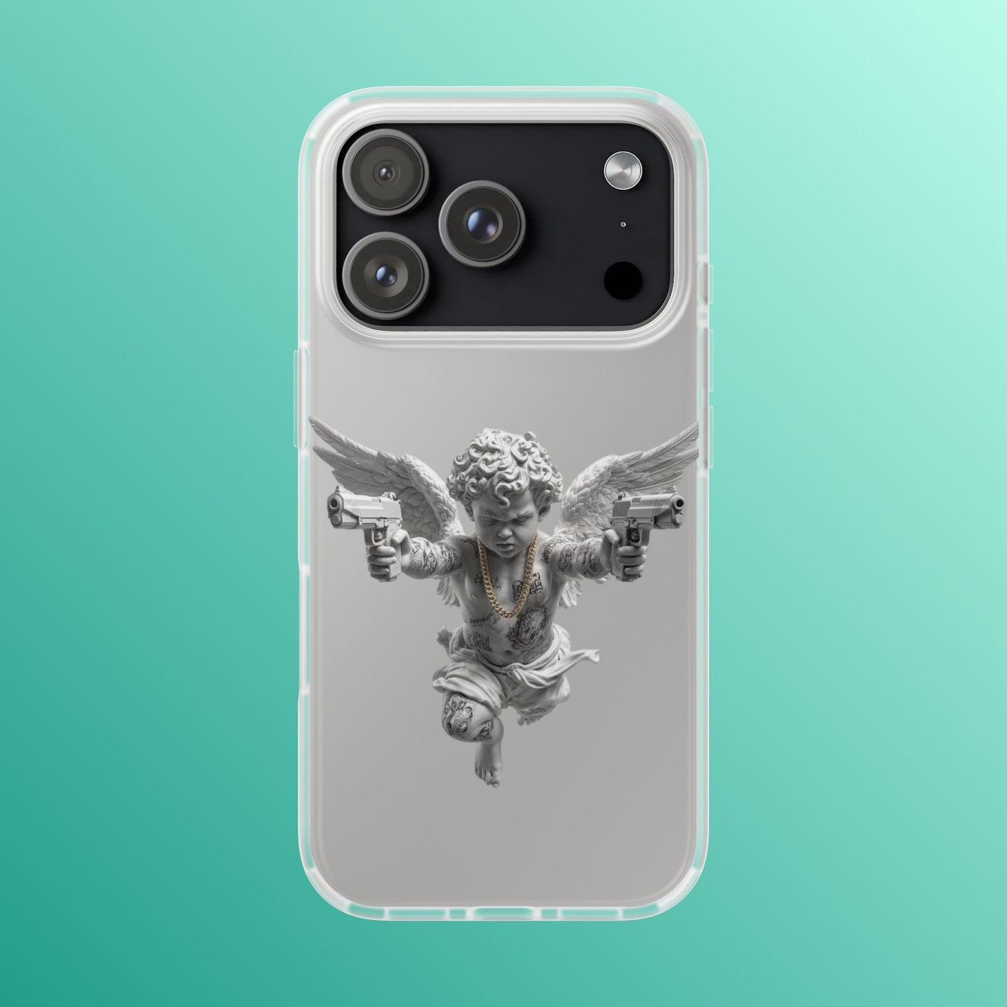 Cherub with Guns Phone Case — Edgy Angel iPhone Case