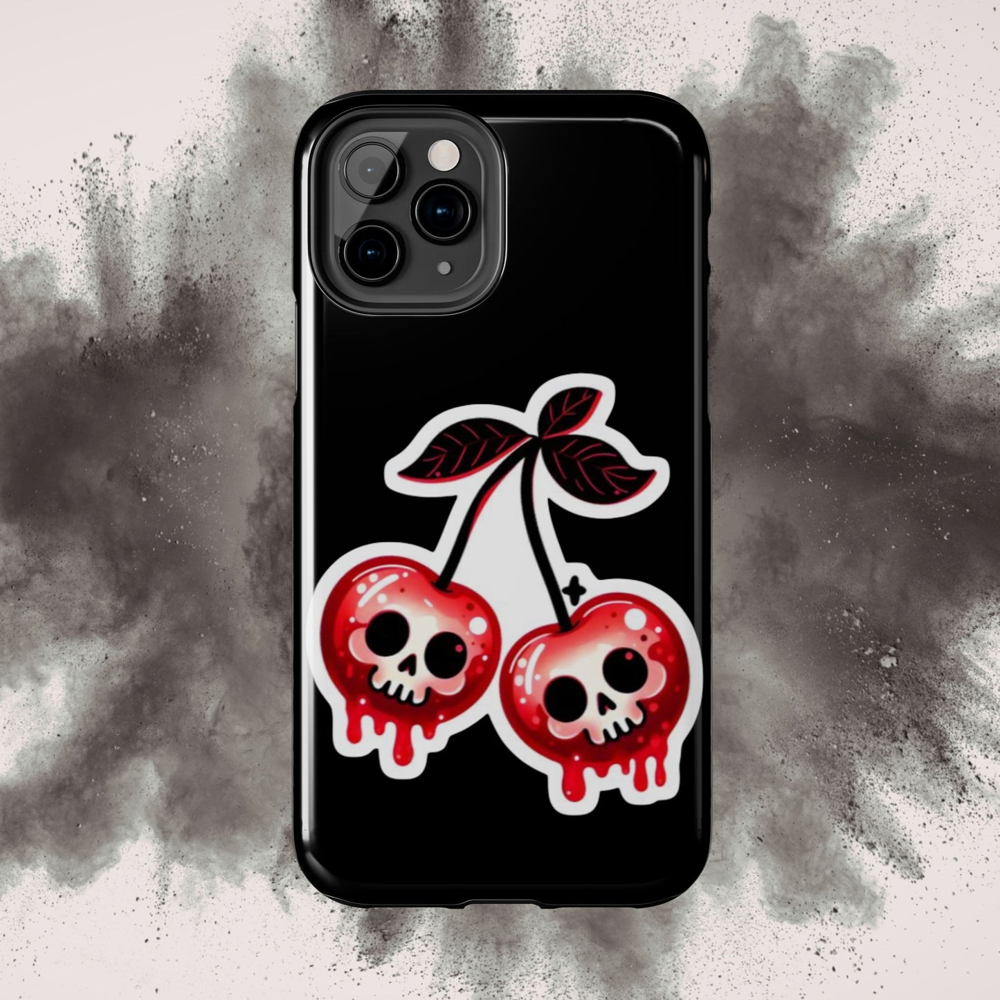 Tough Phone Case — Dripping Skull Cherries Graphic