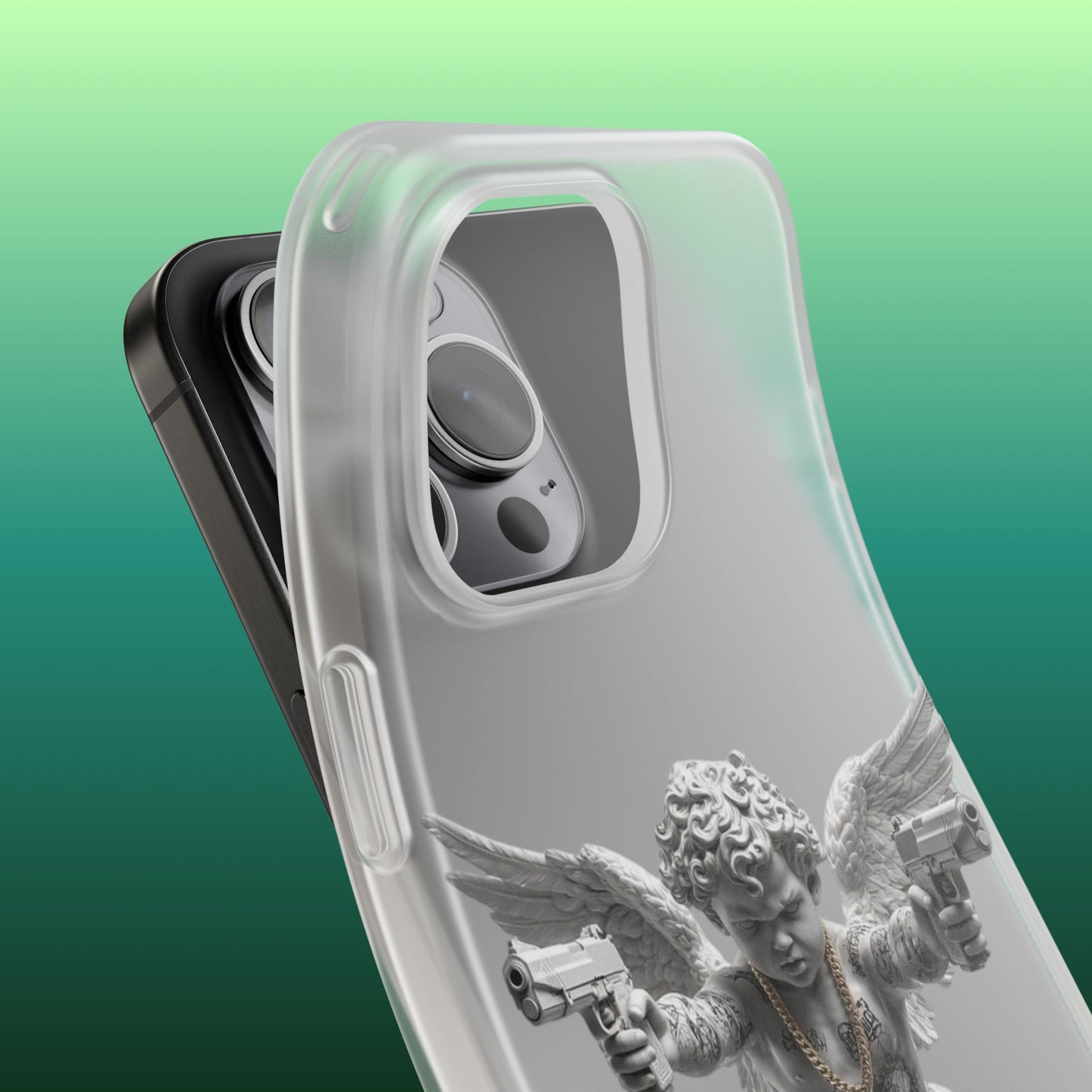 Cherub with Guns Phone Case — Edgy Angel iPhone Case