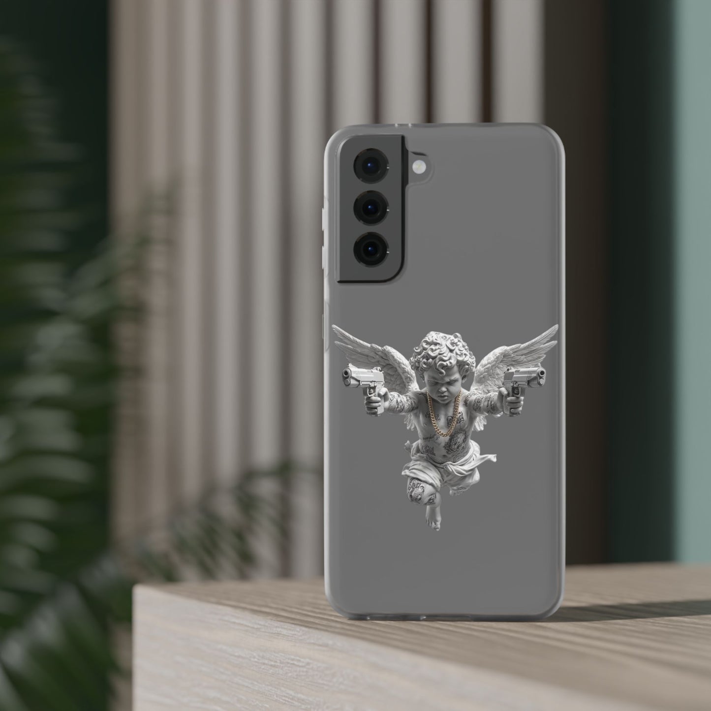 Cherub with Guns Phone Case — Edgy Angel iPhone Case