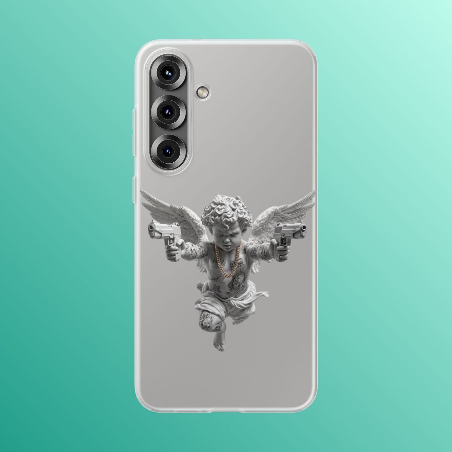 Cherub with Guns Phone Case — Edgy Angel iPhone Case