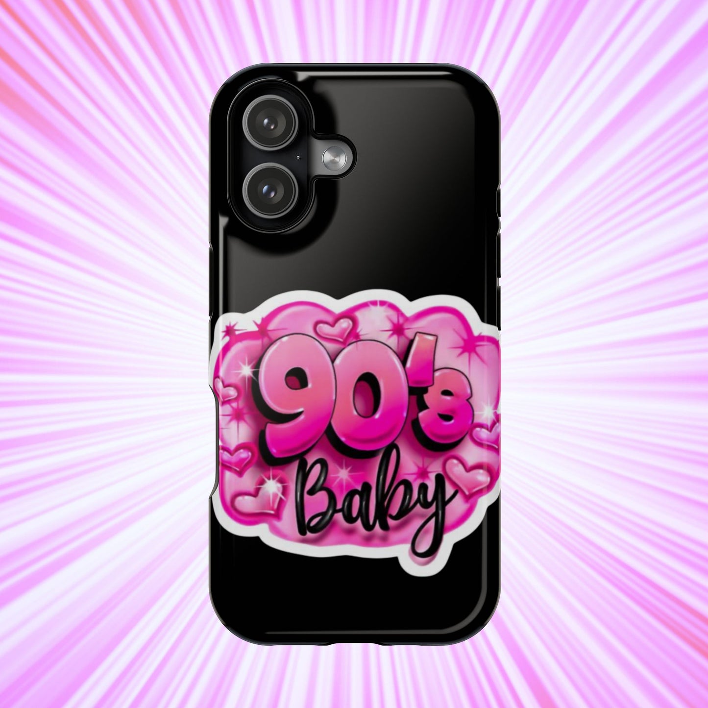 Impact-Resistant Case — "90's Baby" Pink Retro Graphic