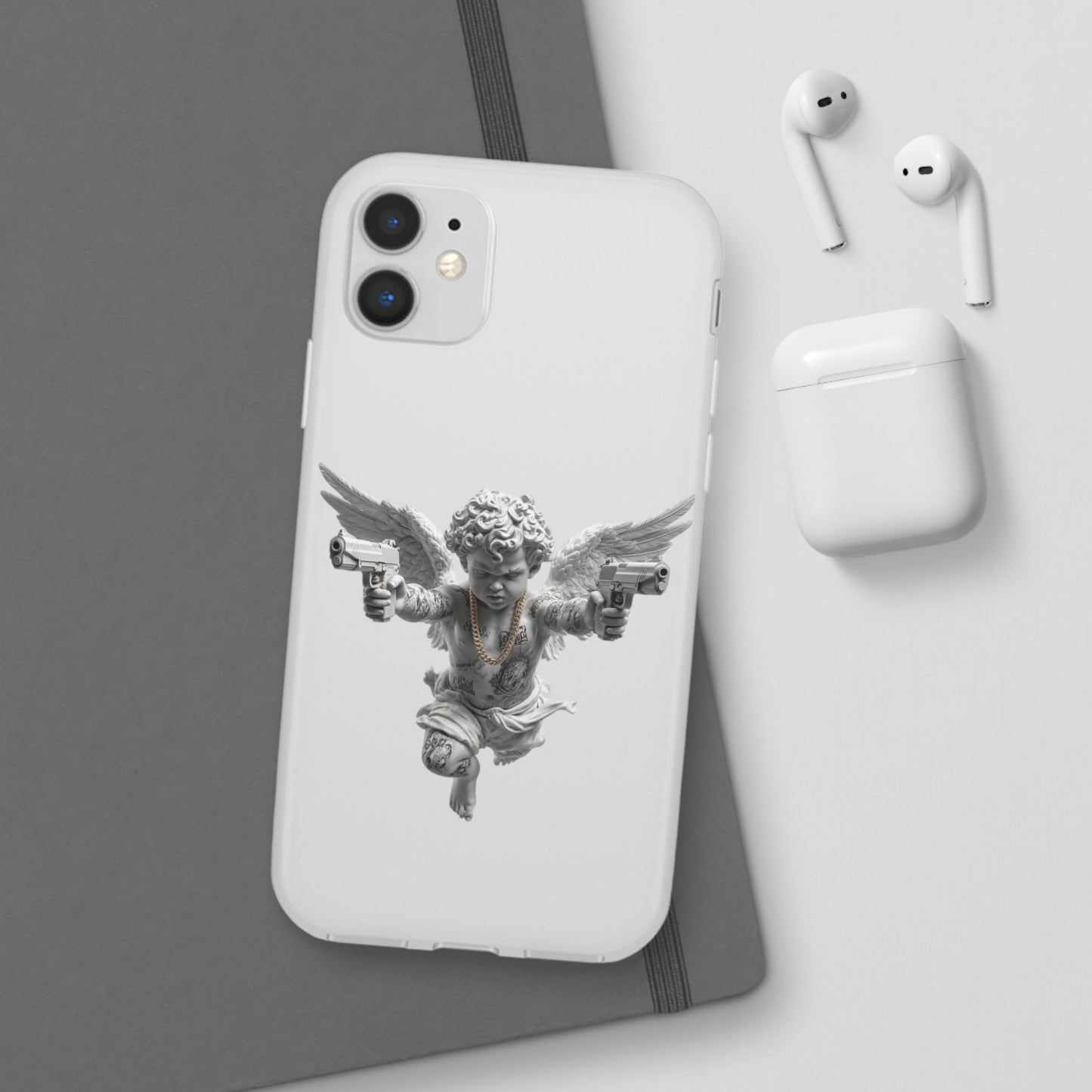 Cherub with Guns Phone Case — Edgy Angel iPhone Case