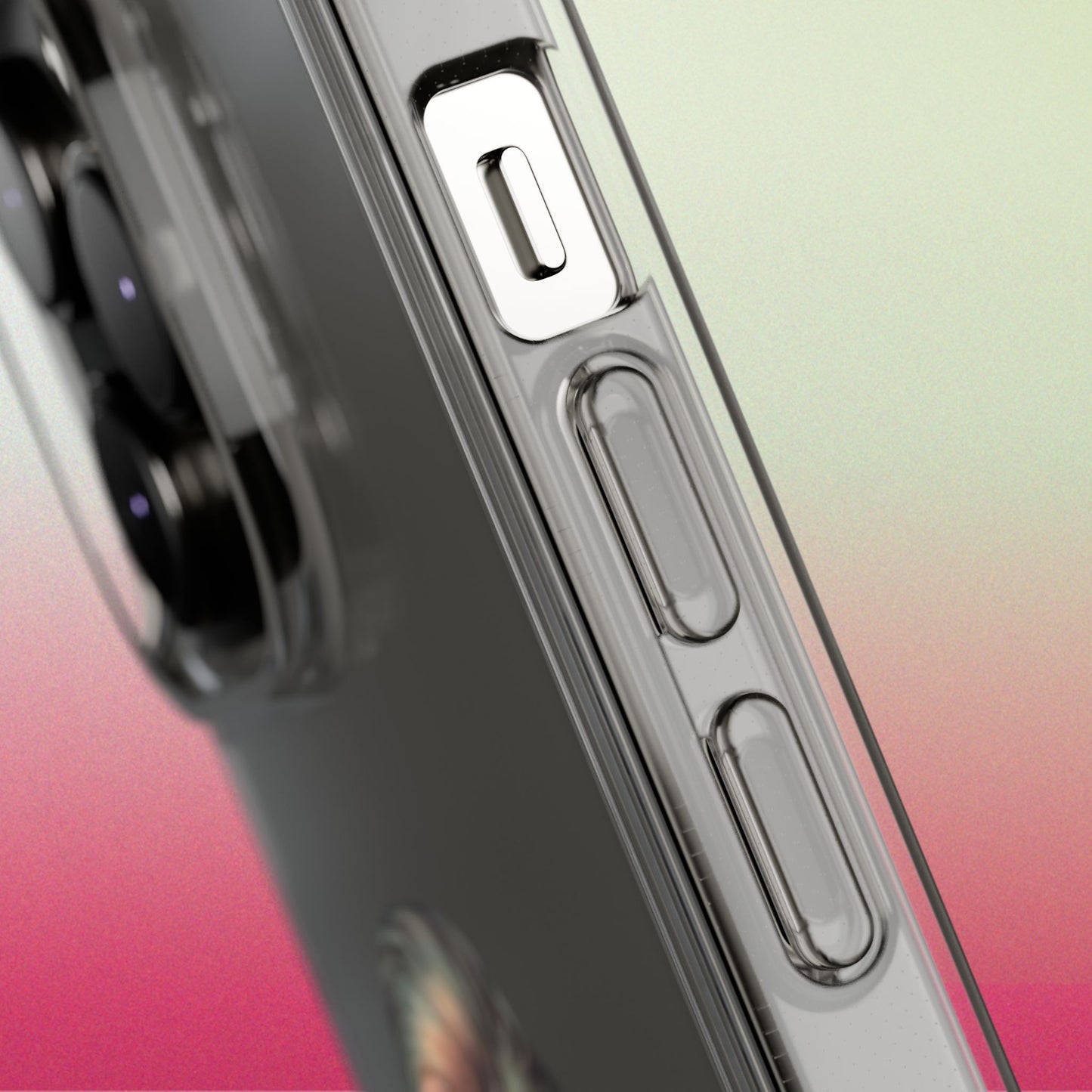 Clear Phone Case — Retro Woman Giving the Finger Graphic with “Respectfully” Text