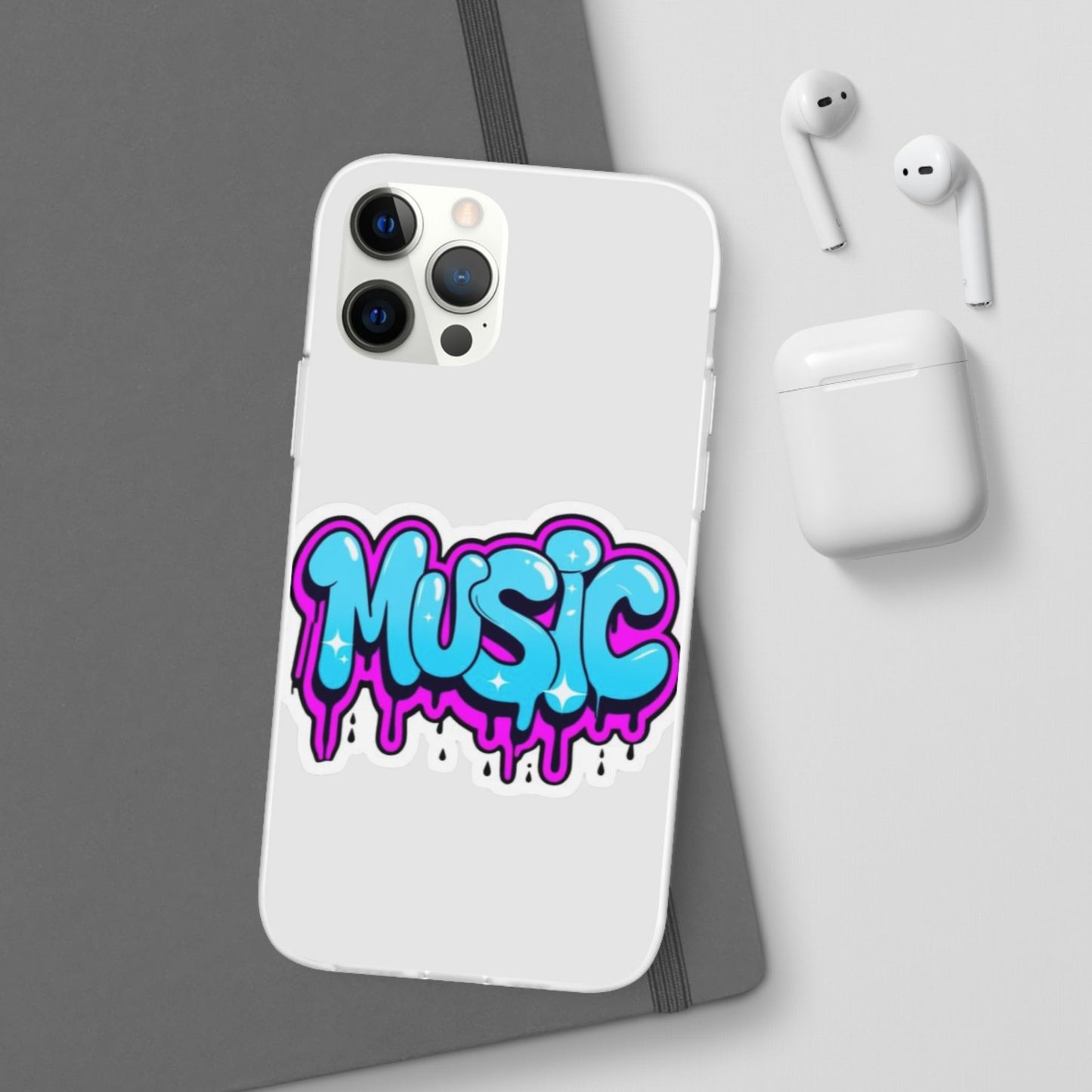 Music Graffiti Phone Case — Trendy Flexible Protective Cover