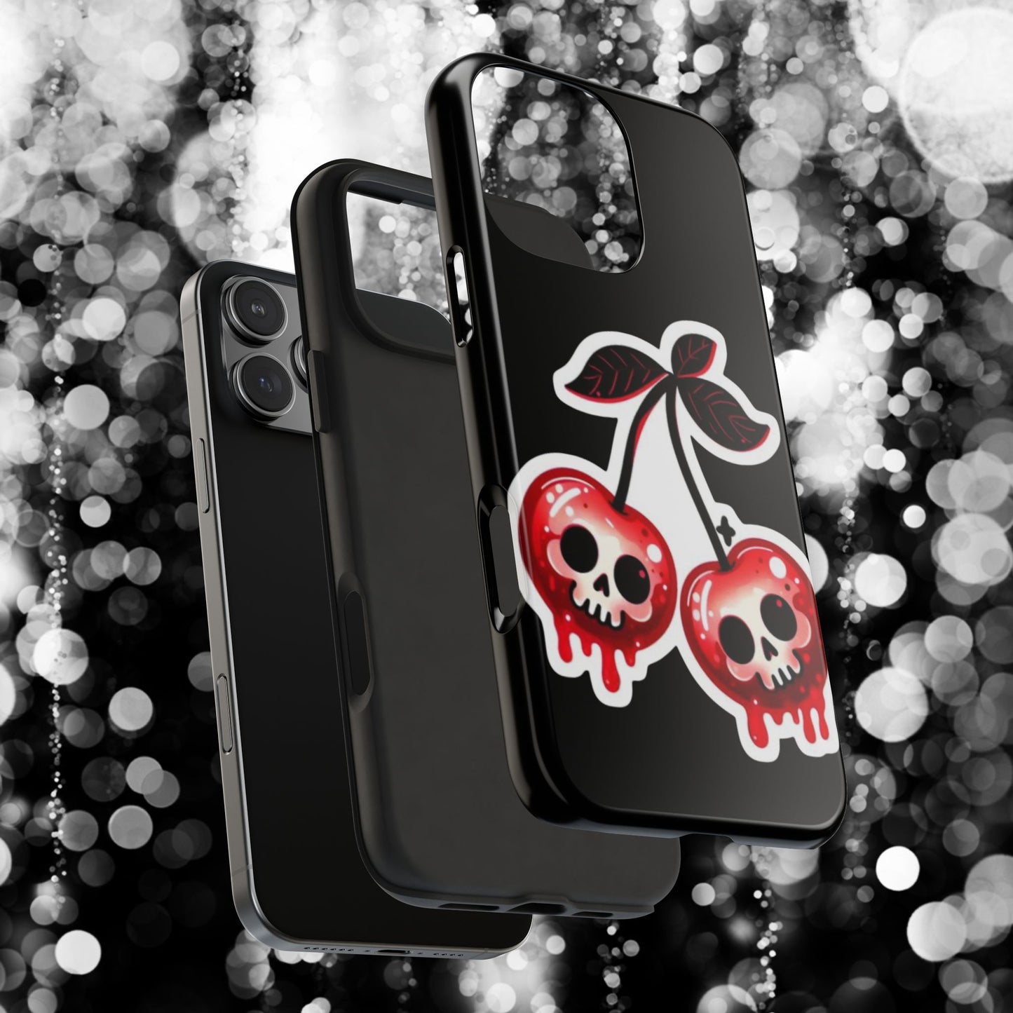 Tough Phone Case — Dripping Skull Cherries Graphic