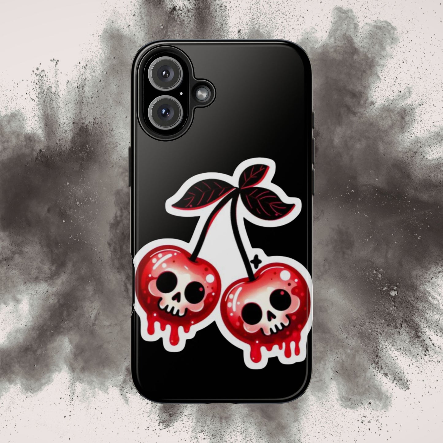 Tough Phone Case — Dripping Skull Cherries Graphic