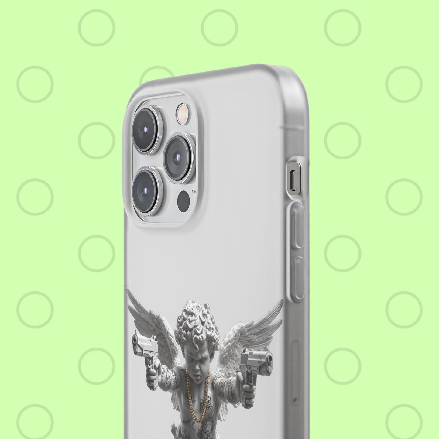 Cherub with Guns Phone Case — Edgy Angel iPhone Case