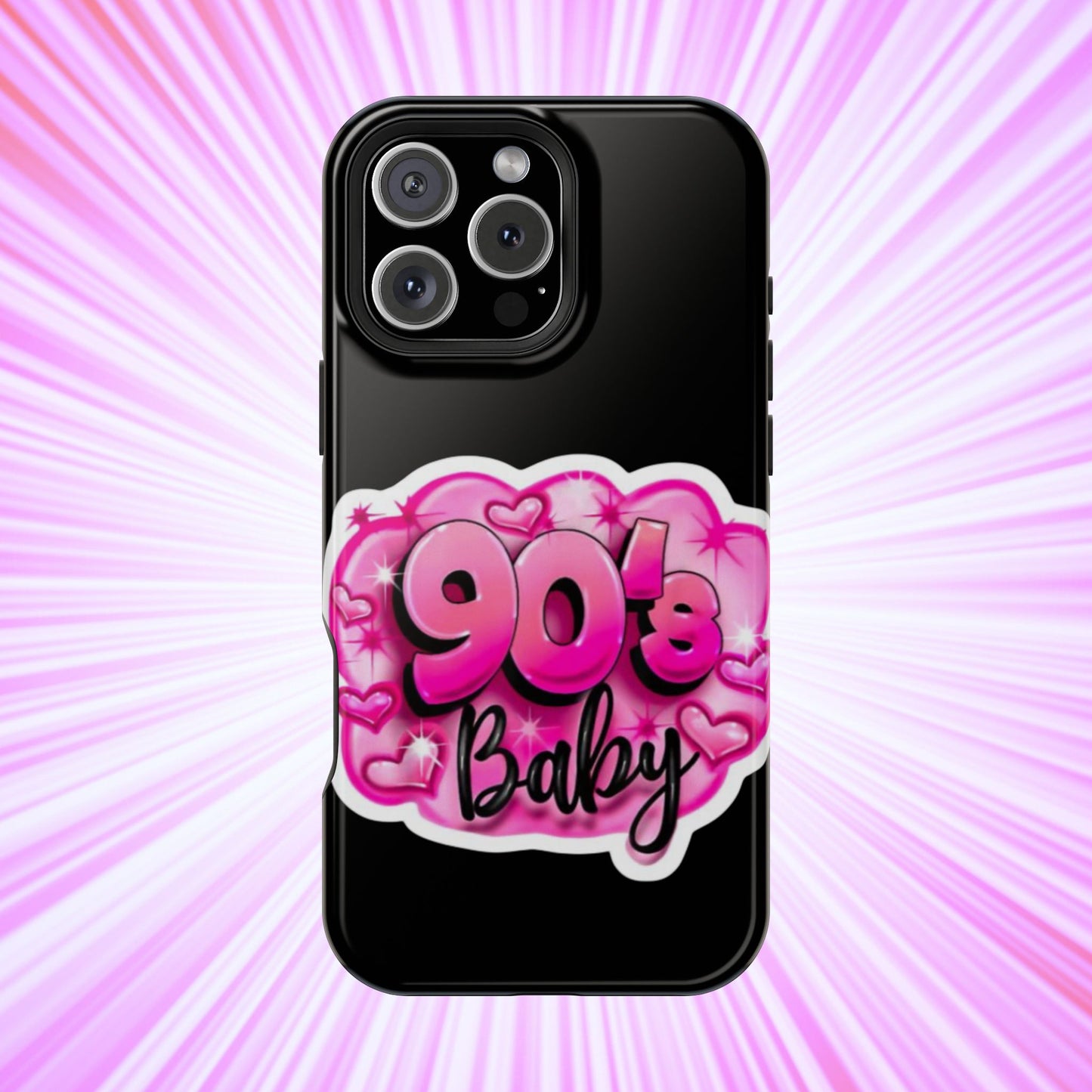 Impact-Resistant Case — "90's Baby" Pink Retro Graphic