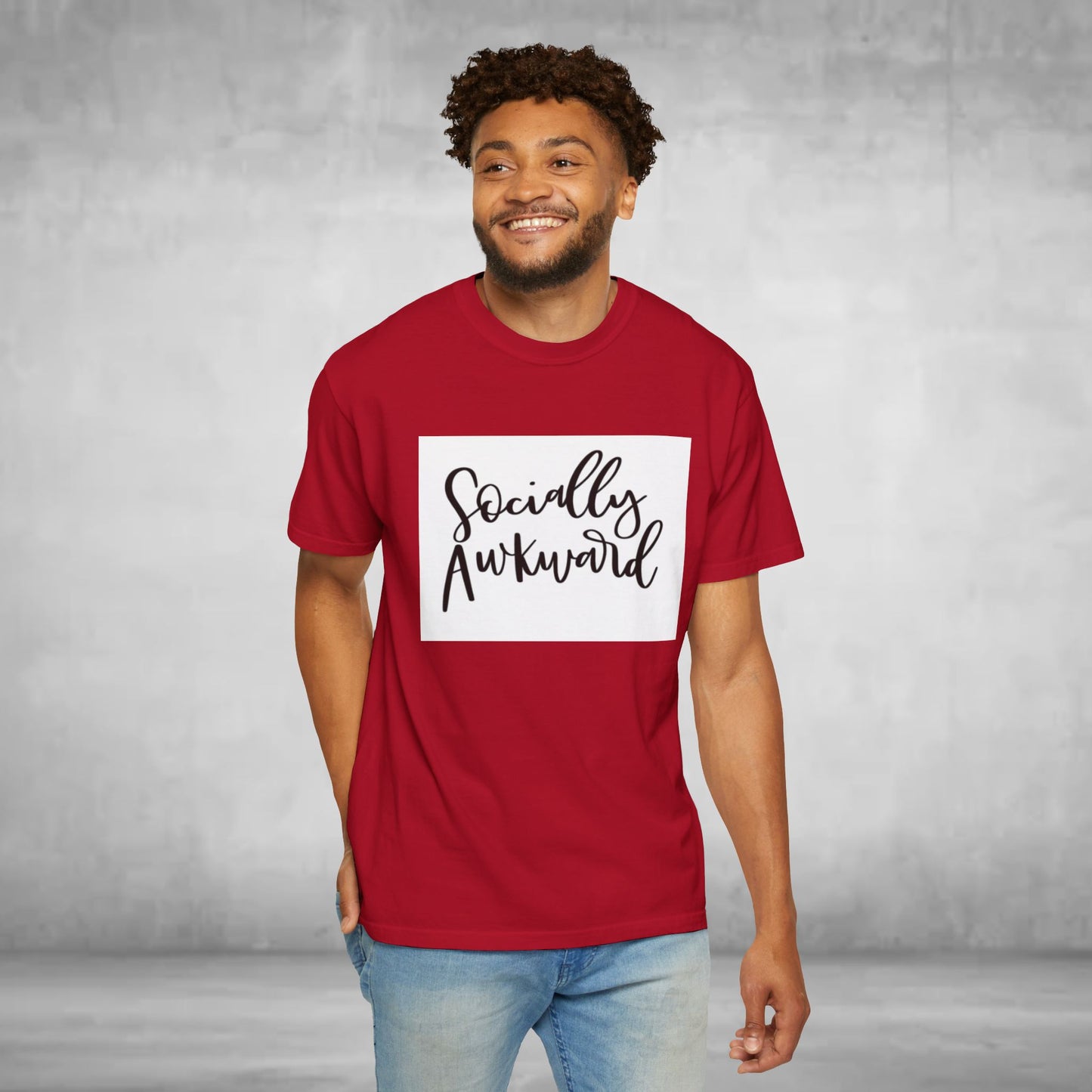 Socially Awkward Unisex Tee, Casual Wear, Gift for Introverts, Funny Shirt, Trendy Fashion